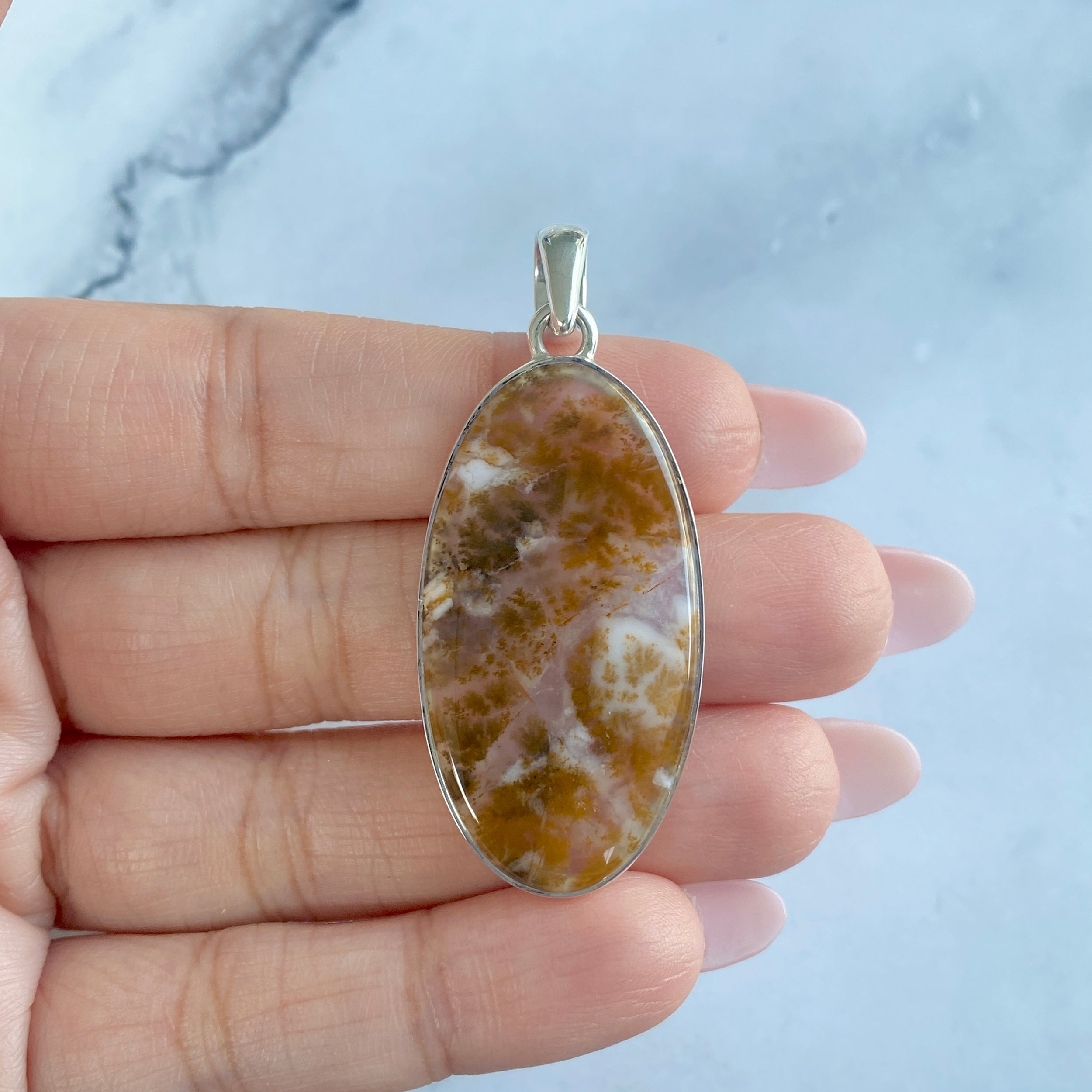 Russian Dendritic Agate Pendant-(RDA-P-23.)