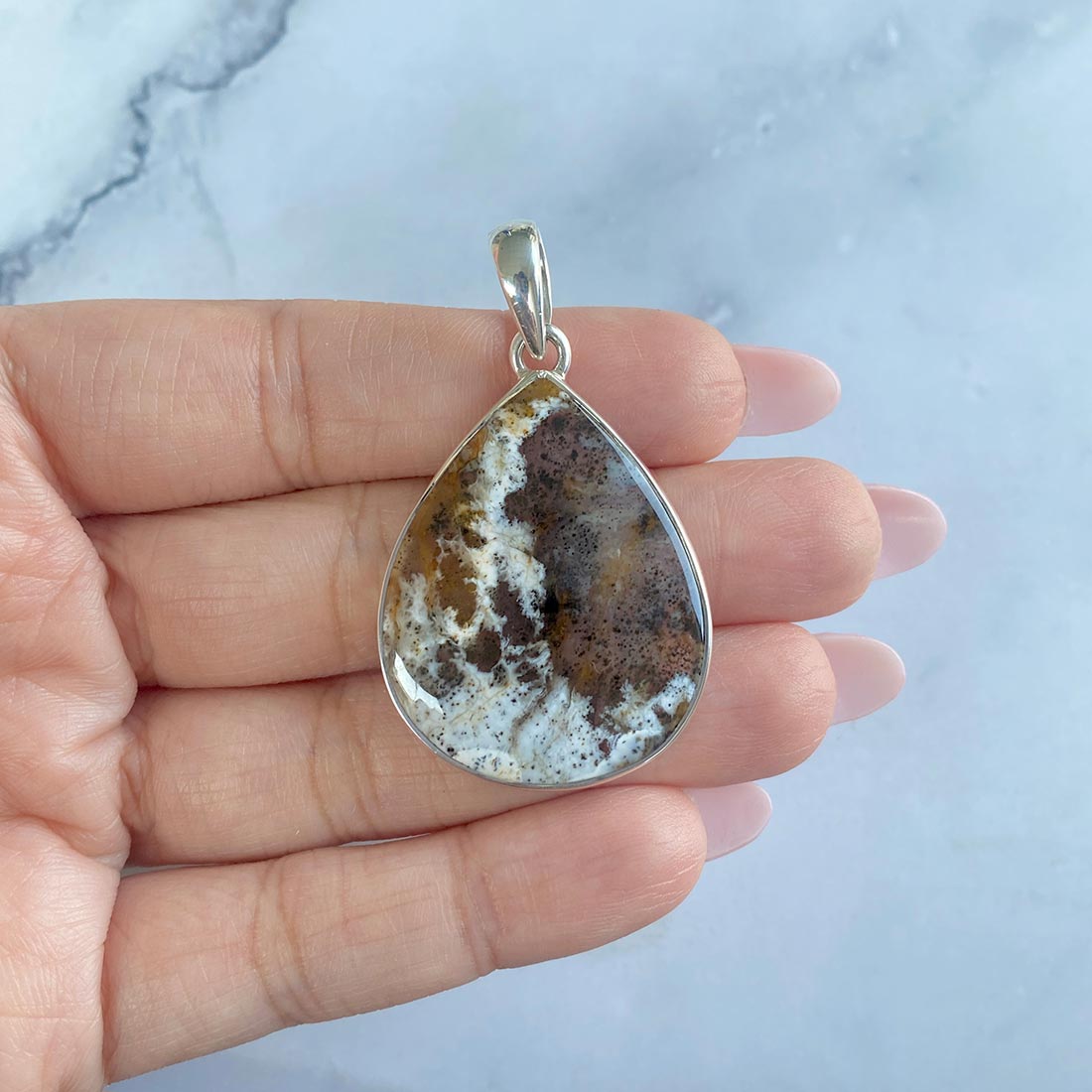 Russian Dendritic Agate Pendant-(RDA-P-24.)