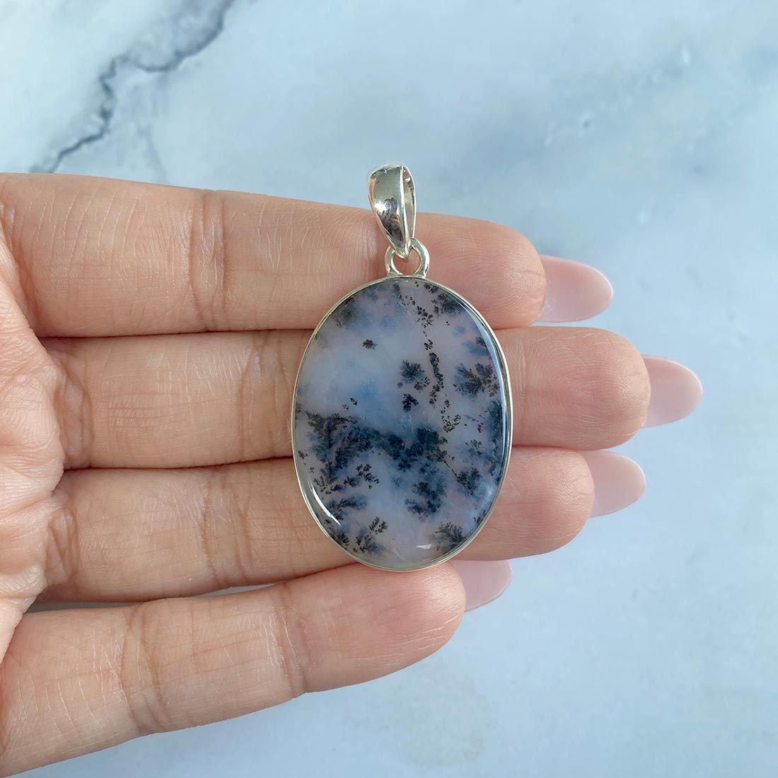 Russian Dendritic Agate Pendant-(RDA-P-25.)