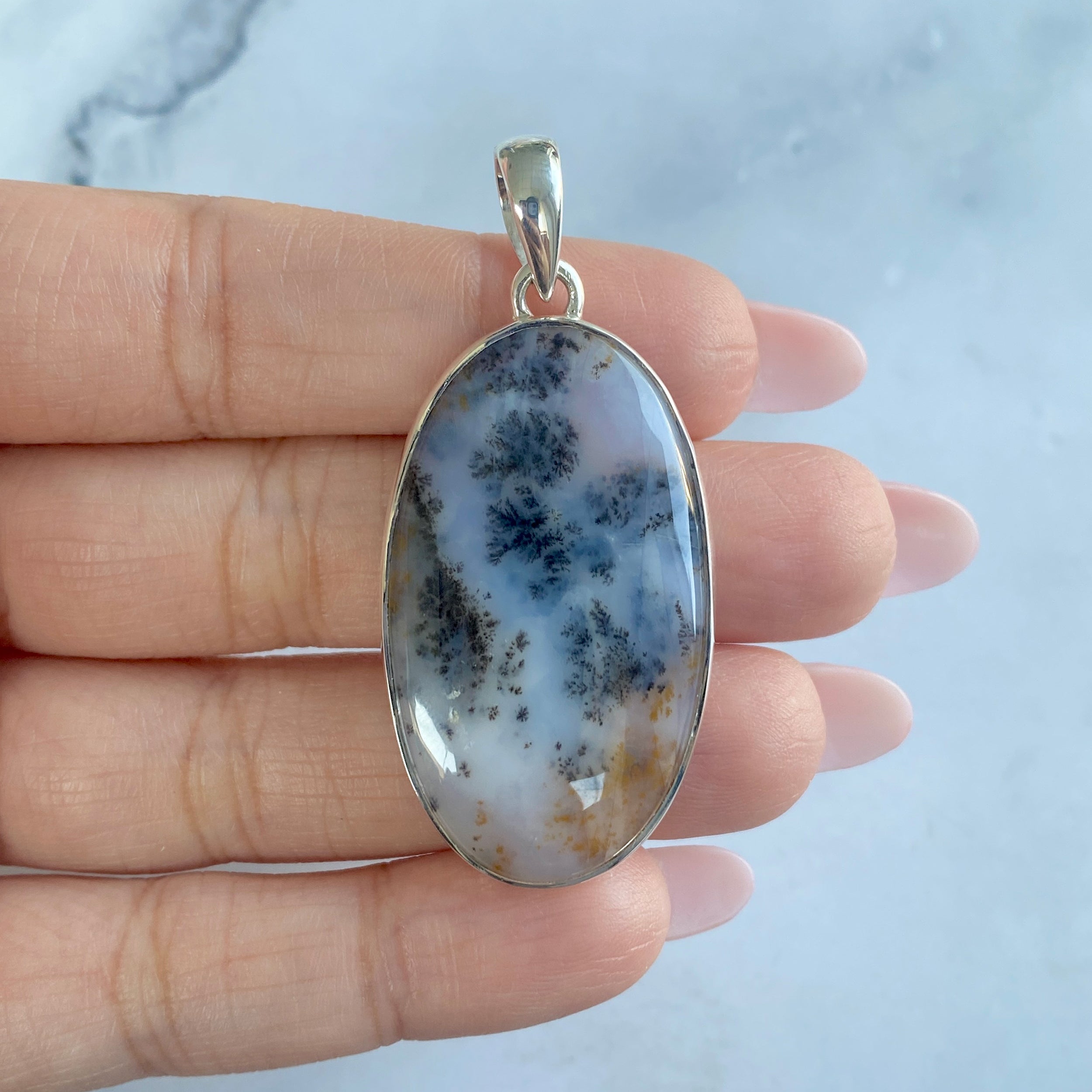 Russian Dendritic Agate Pendant-(RDA-P-27.)