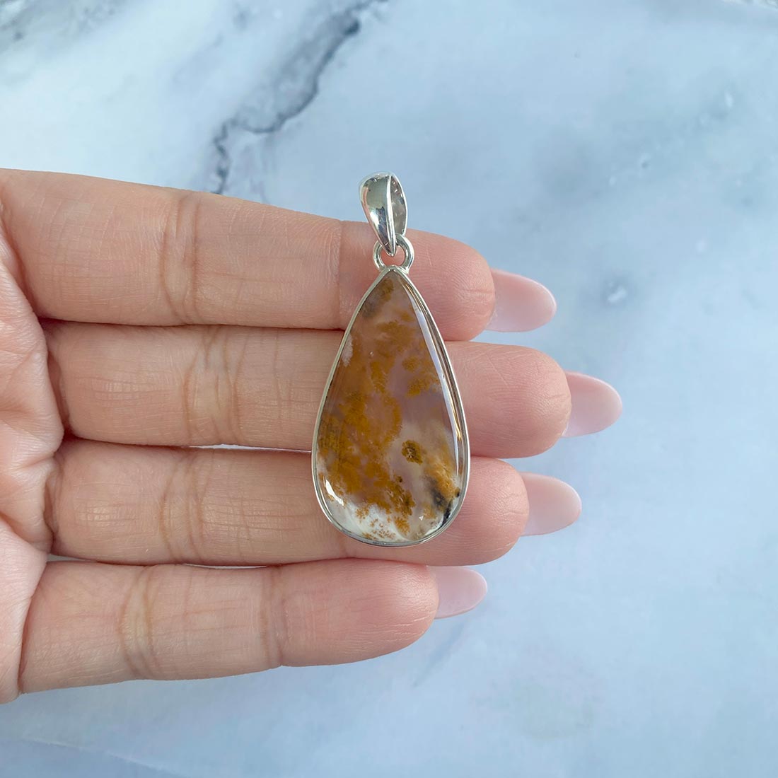 Russian Dendritic Agate Pendant-(RDA-P-30.)