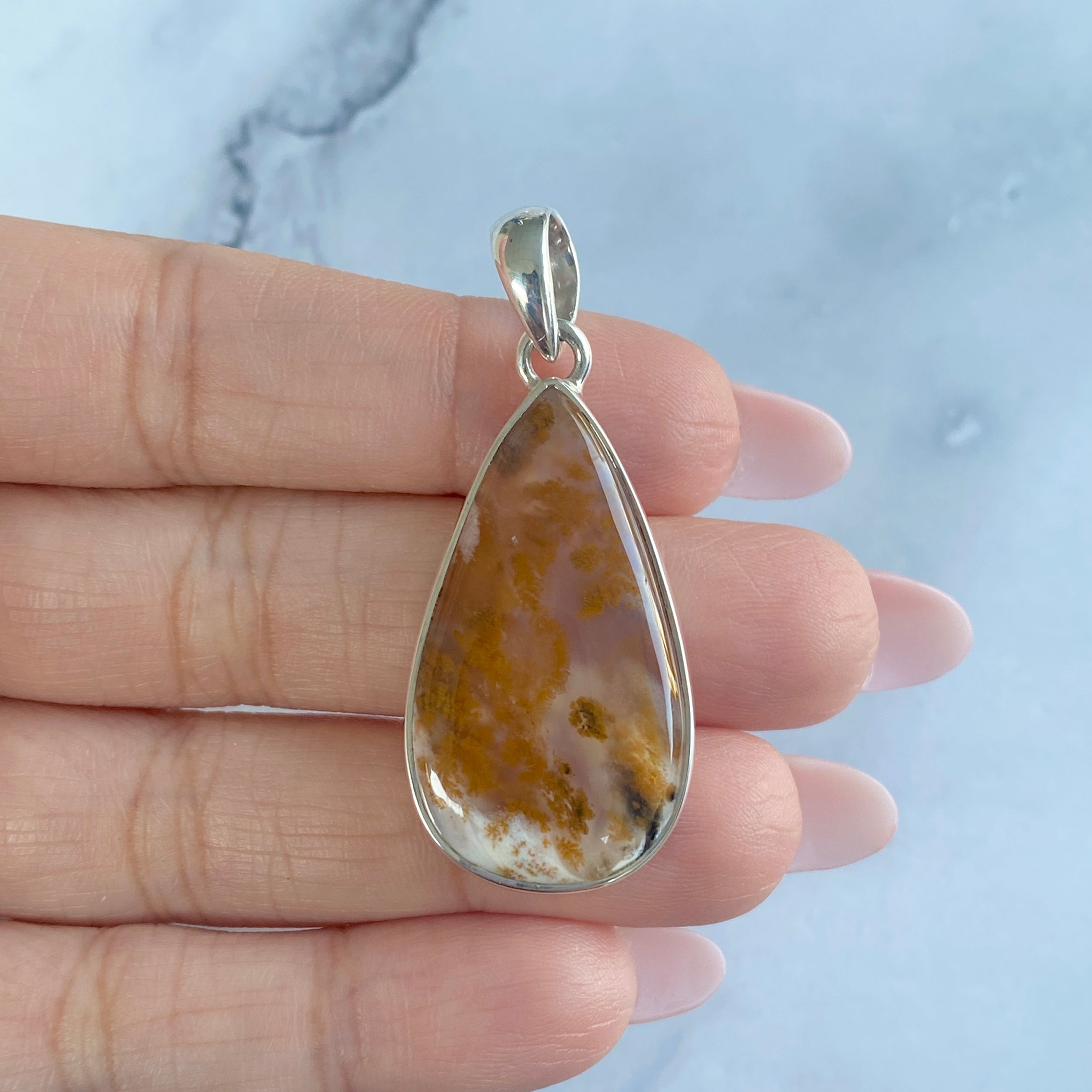 Russian Dendritic Agate Pendant-(RDA-P-30.)