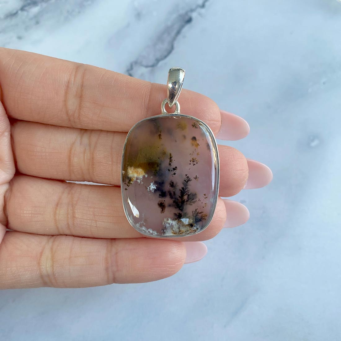 Russian Dendritic Agate Pendant-(RDA-P-33.)