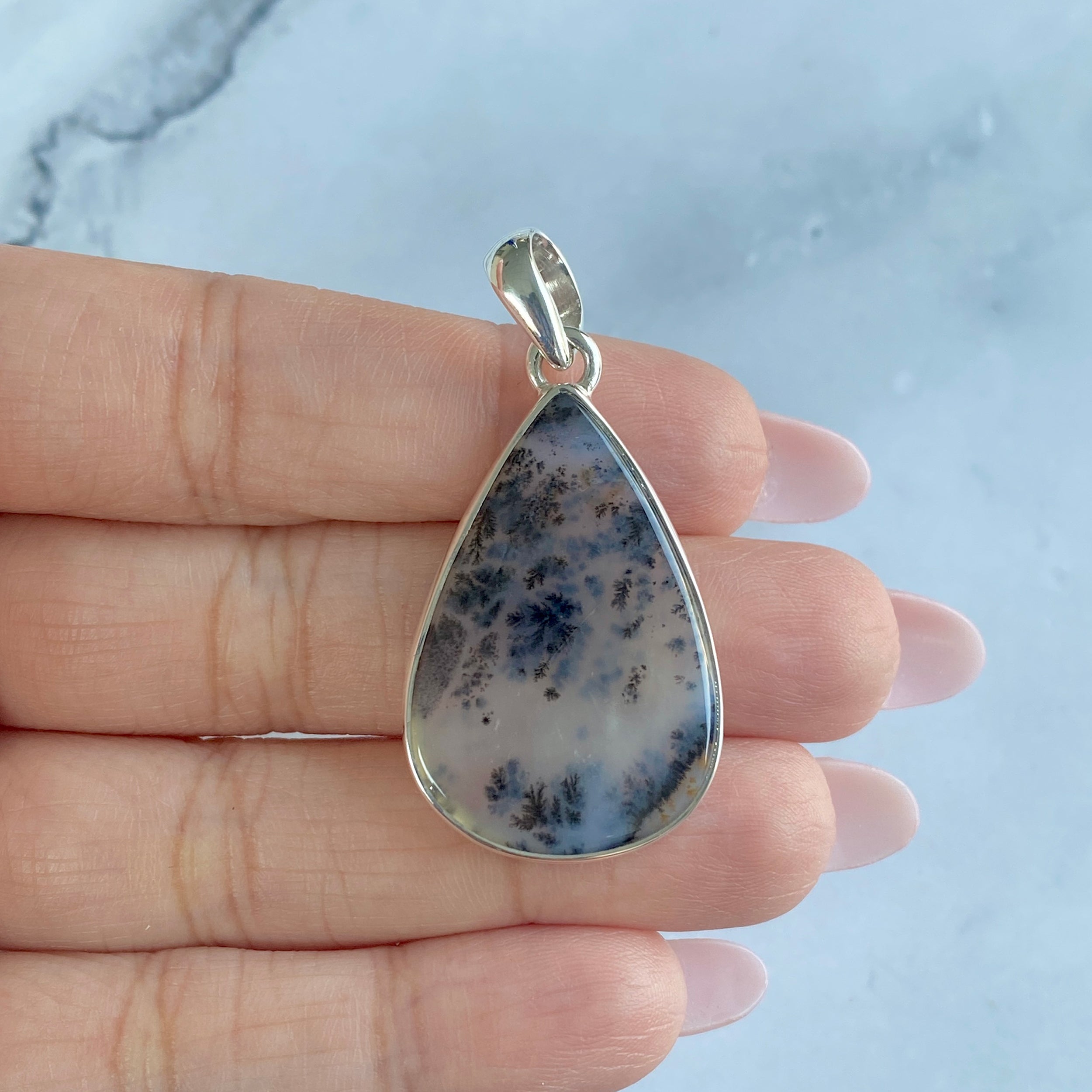 Russian Dendritic Agate Pendant-(RDA-P-36.)