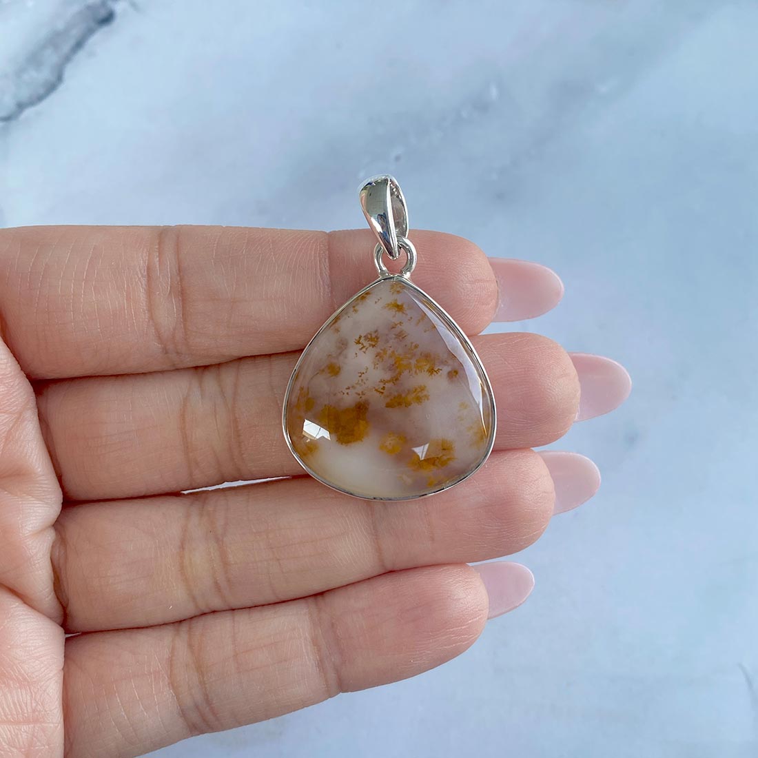 Russian Dendritic Agate Pendant-(RDA-P-37.)