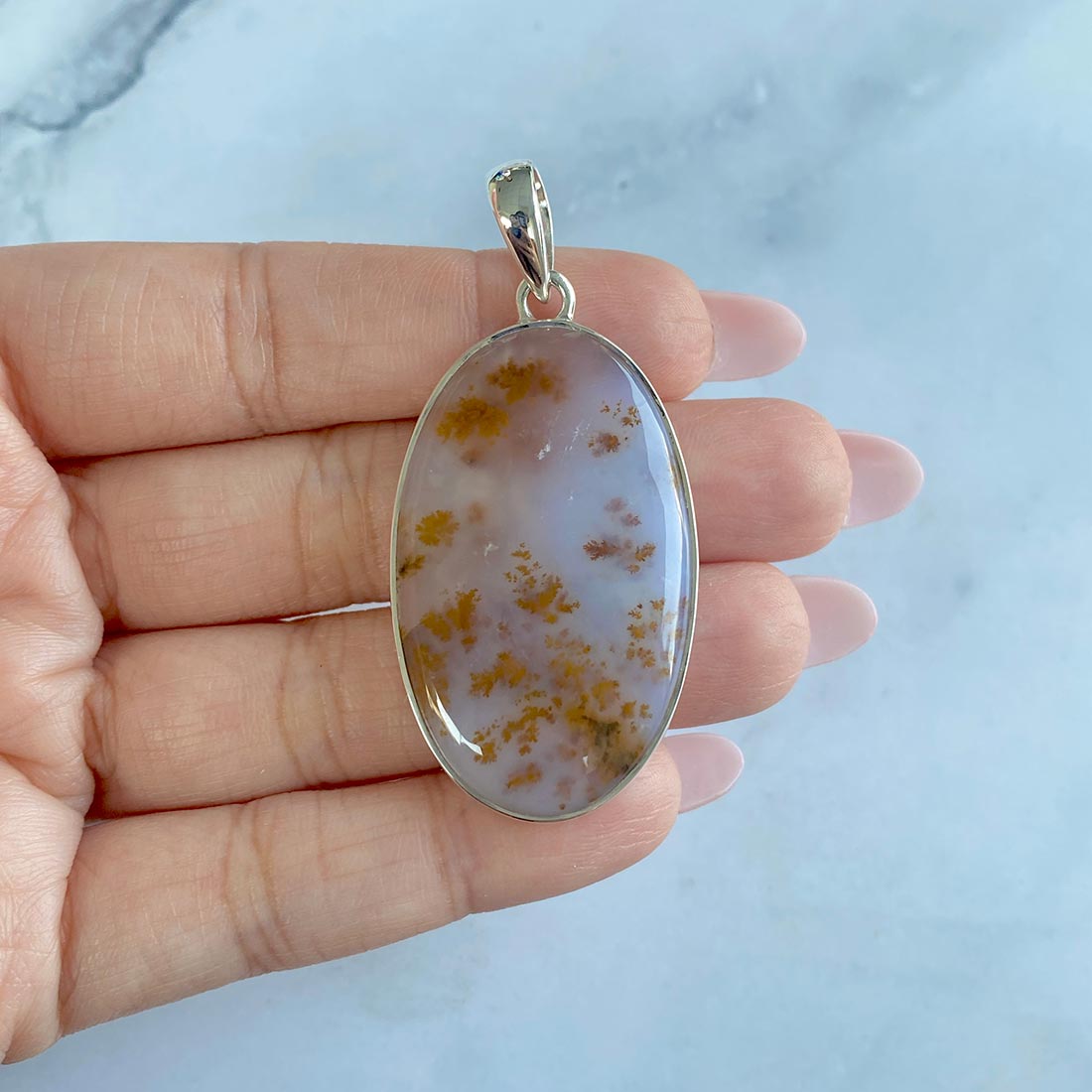 Russian Dendritic Agate Pendant-(RDA-P-38.)