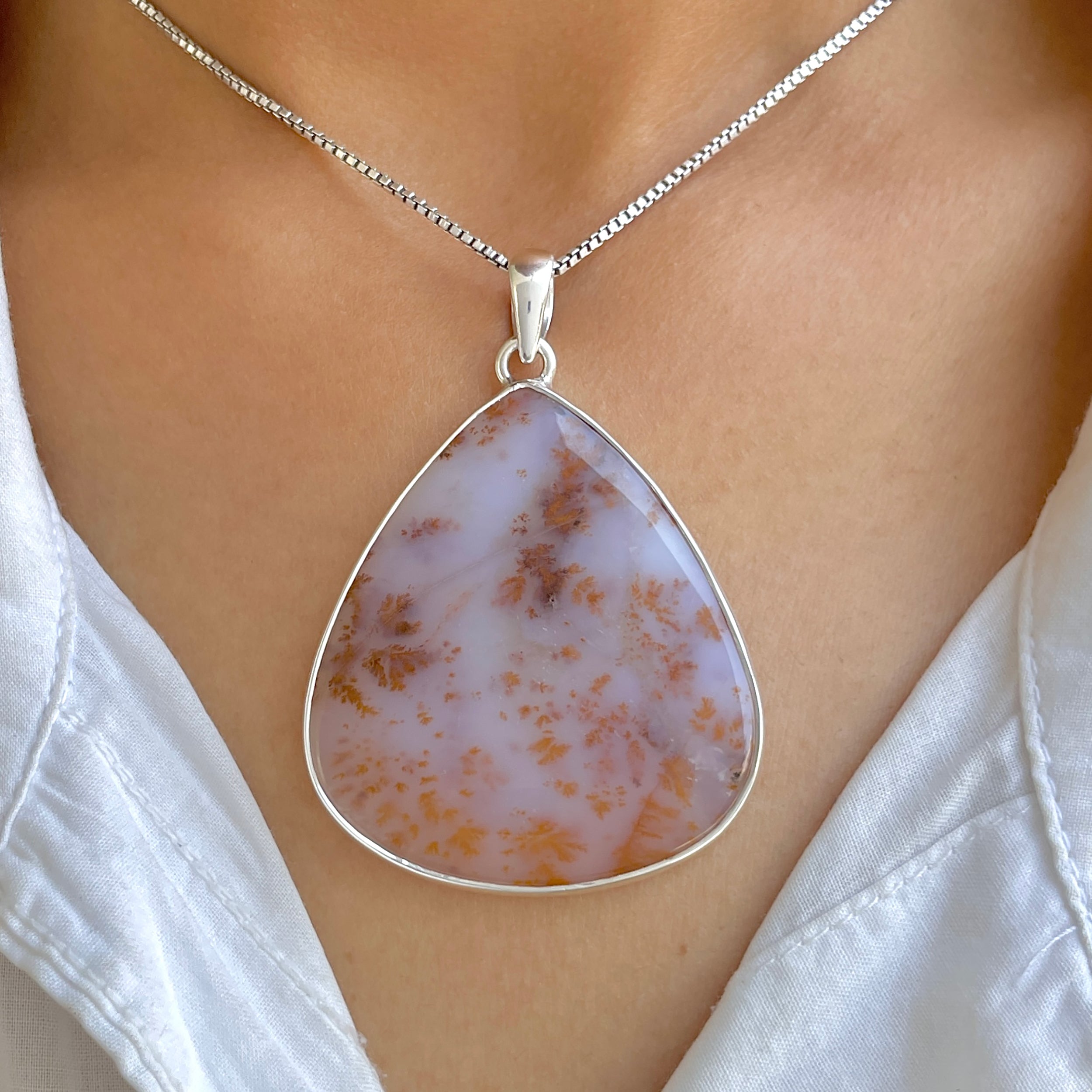 Russian Dendritic Agate Pendant-(RDA-P-41.)