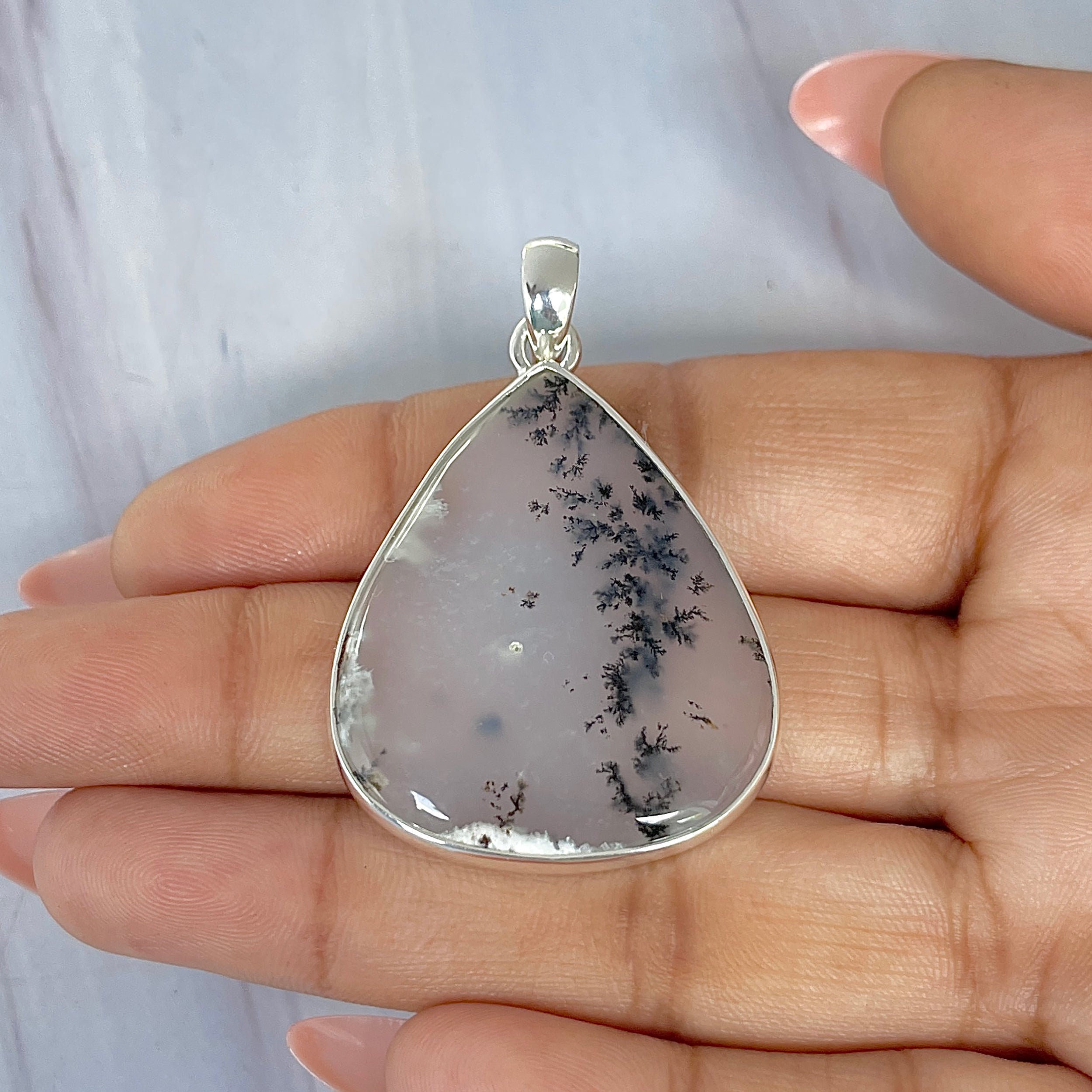 Russian Dendritic Agate Pendant-(RDA-P-45.)