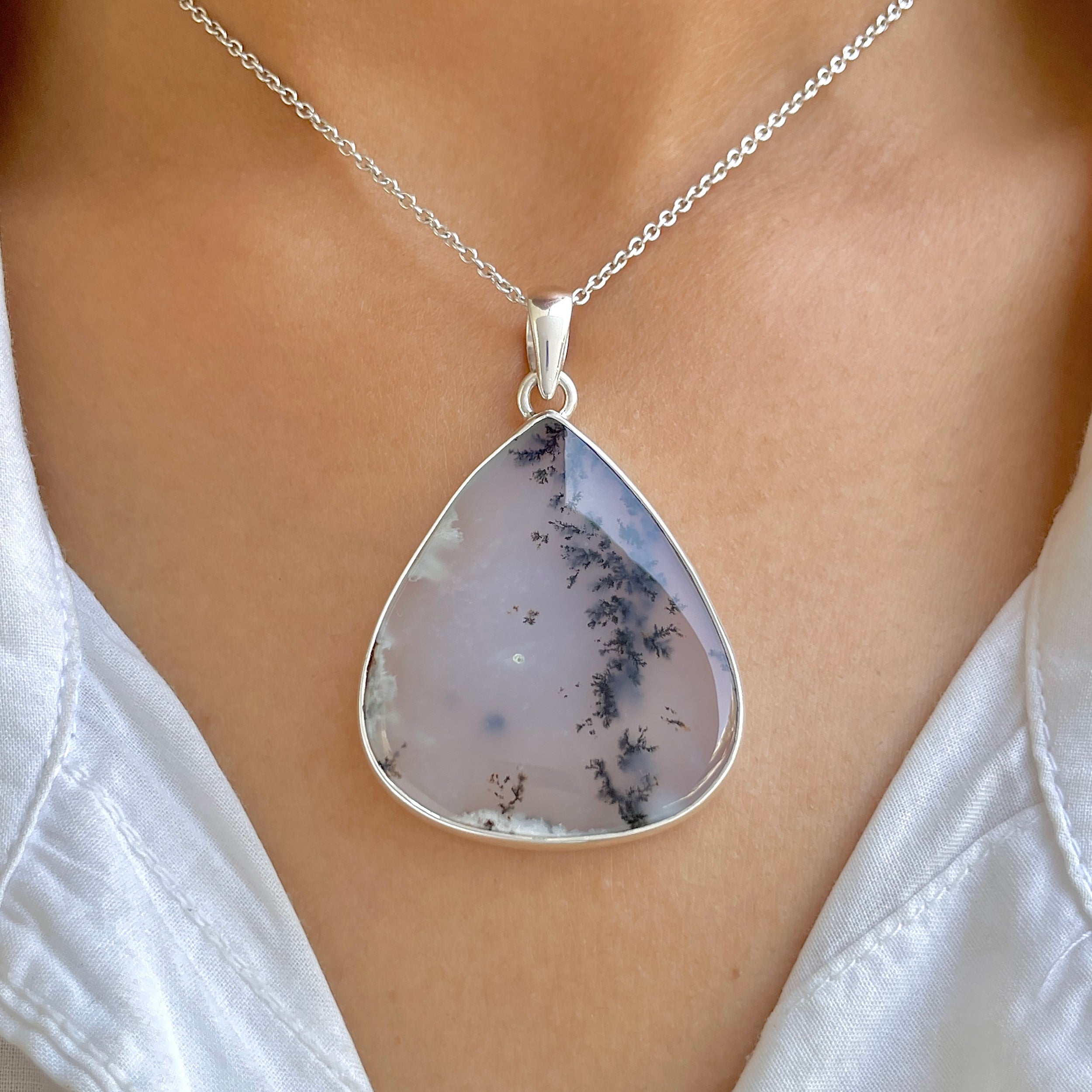 Russian Dendritic Agate Pendant-(RDA-P-45.)