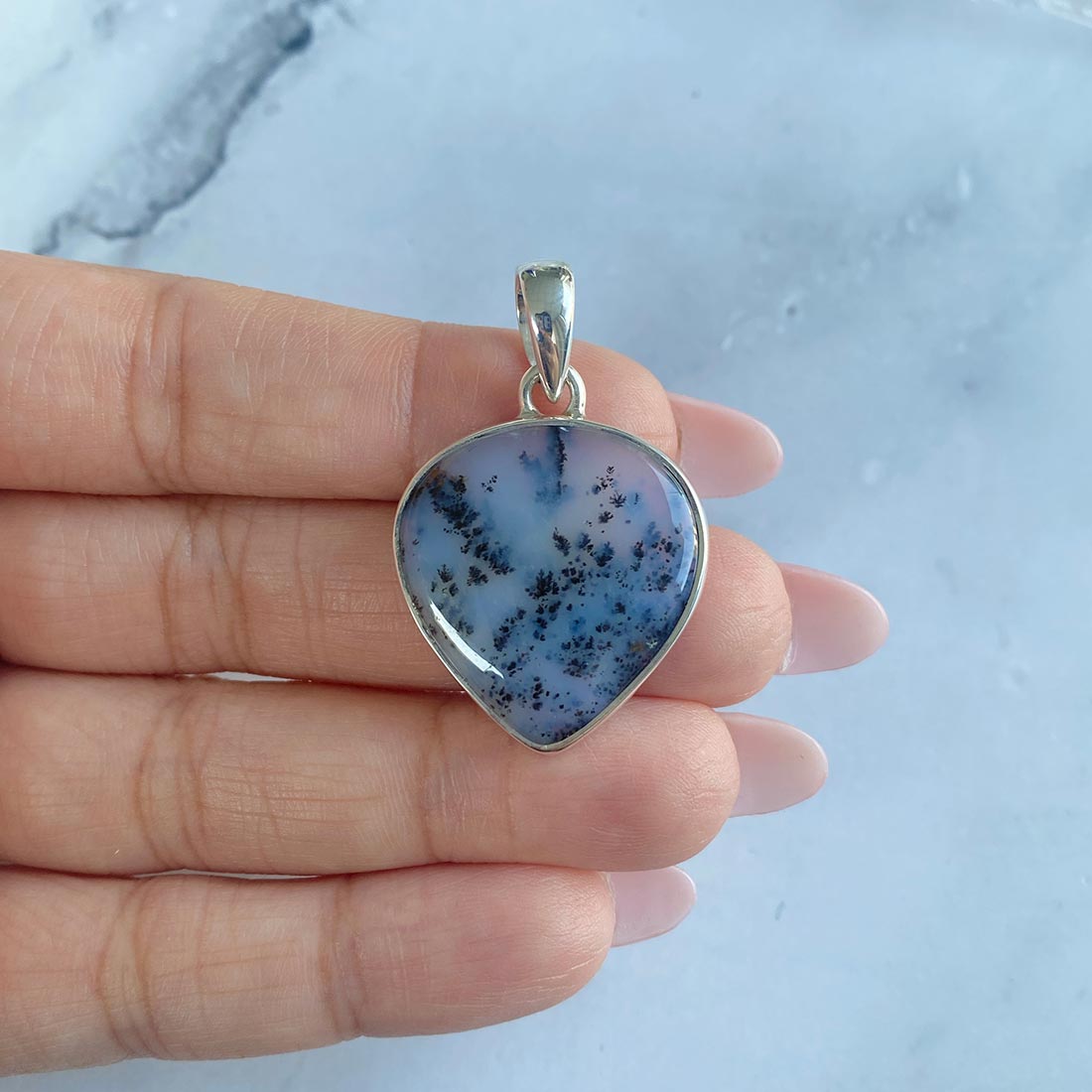 Russian Dendritic Agate Pendant-(RDA-P-5.)