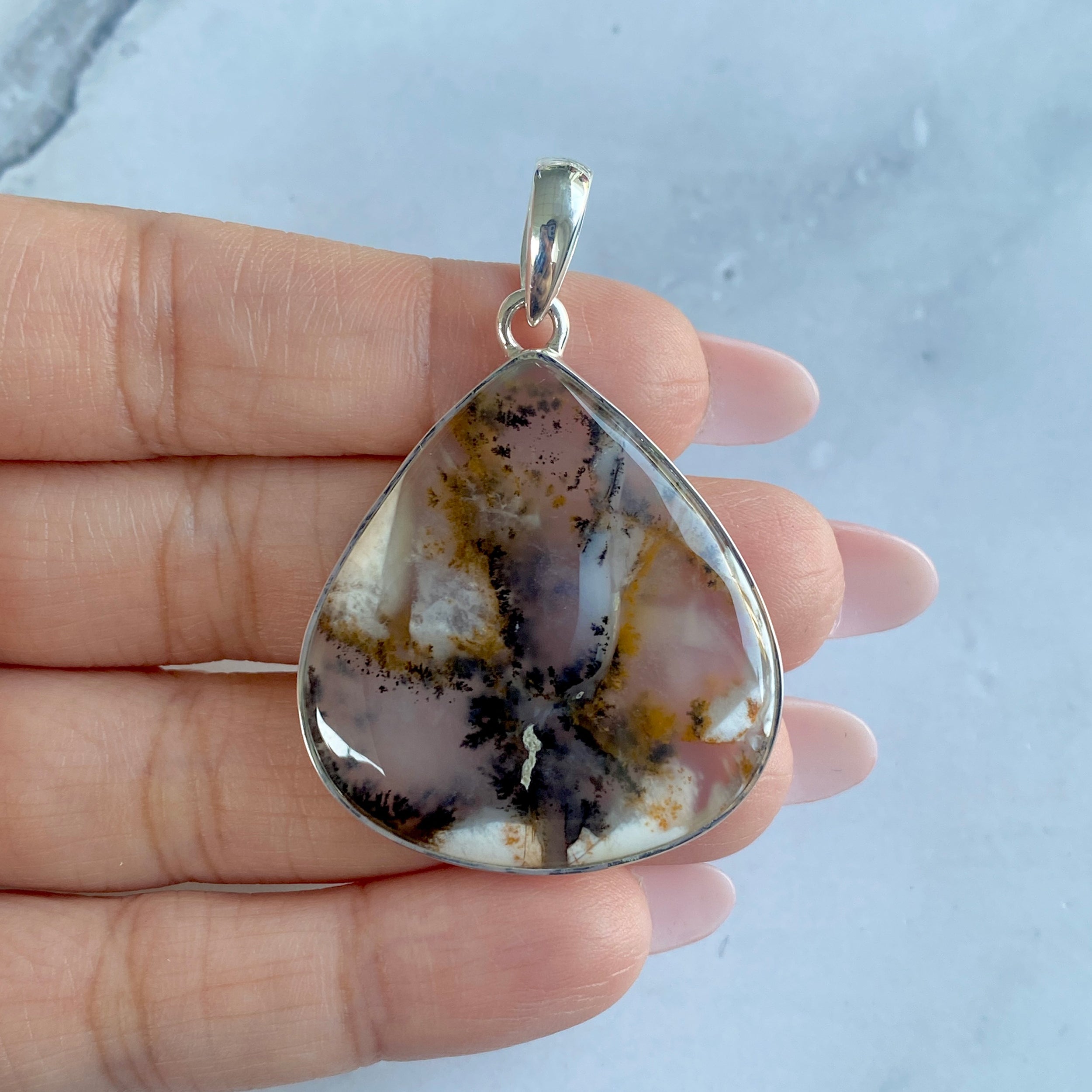 Russian Dendritic Agate Pendant-(RDA-P-7.)