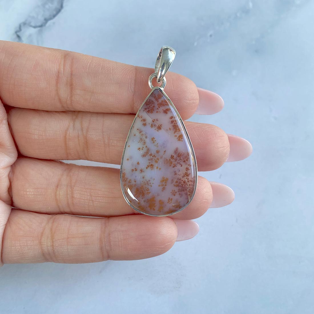 Russian Dendritic Agate Pendant-(RDA-P-9.)