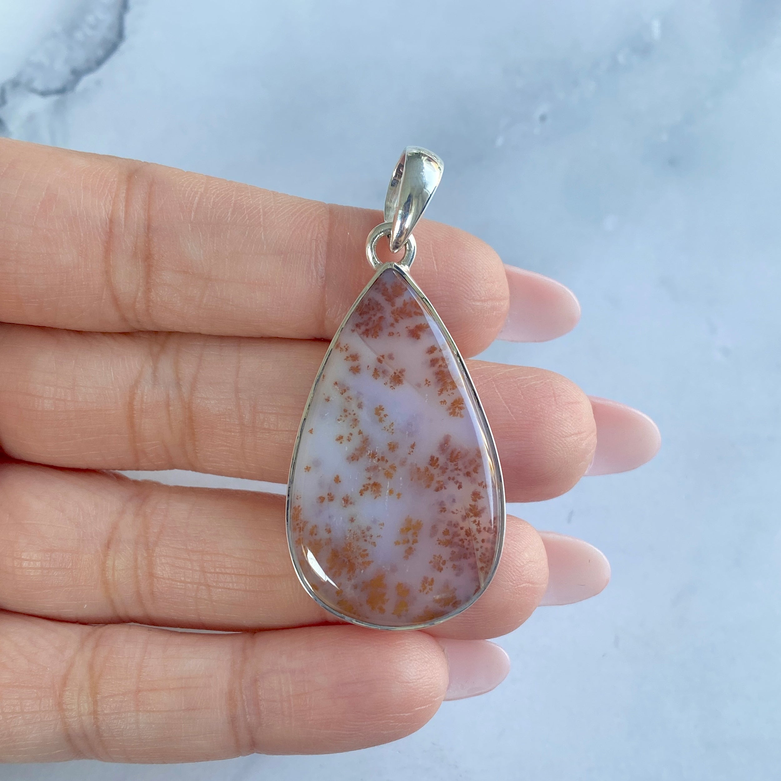 Russian Dendritic Agate Pendant-(RDA-P-9.)