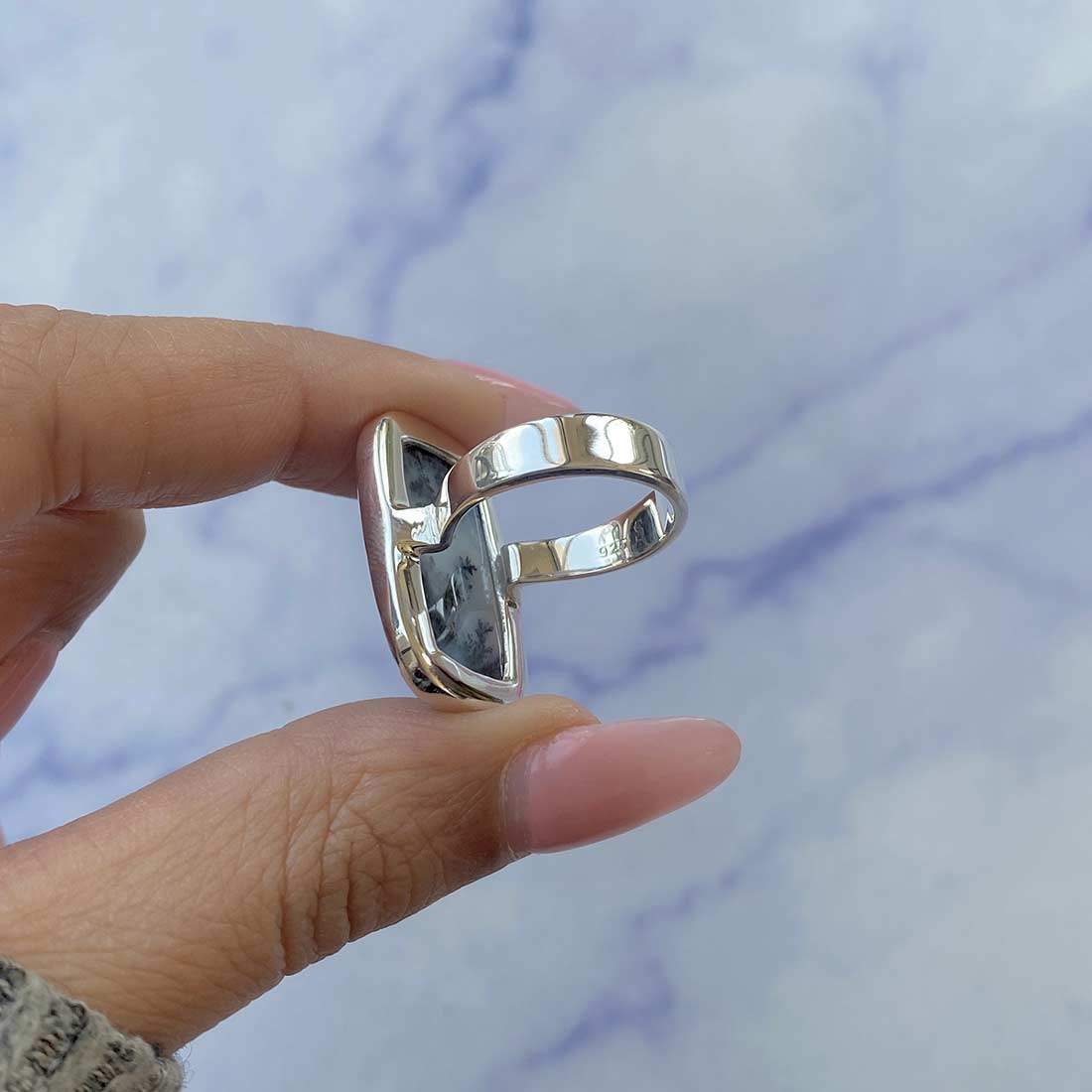 Russian Dendritic Agate Ring-(RDA-R-19.)