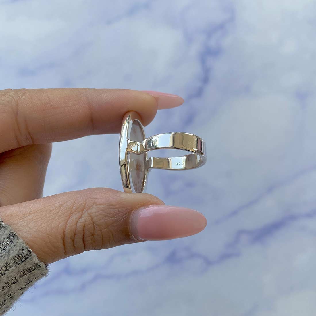 Russian Dendritic Agate Ring-(RDA-R-24.)