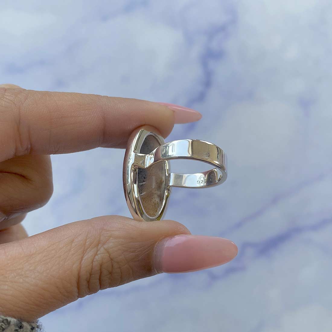 Russian Dendritic Agate Ring-(RDA-R-28.)