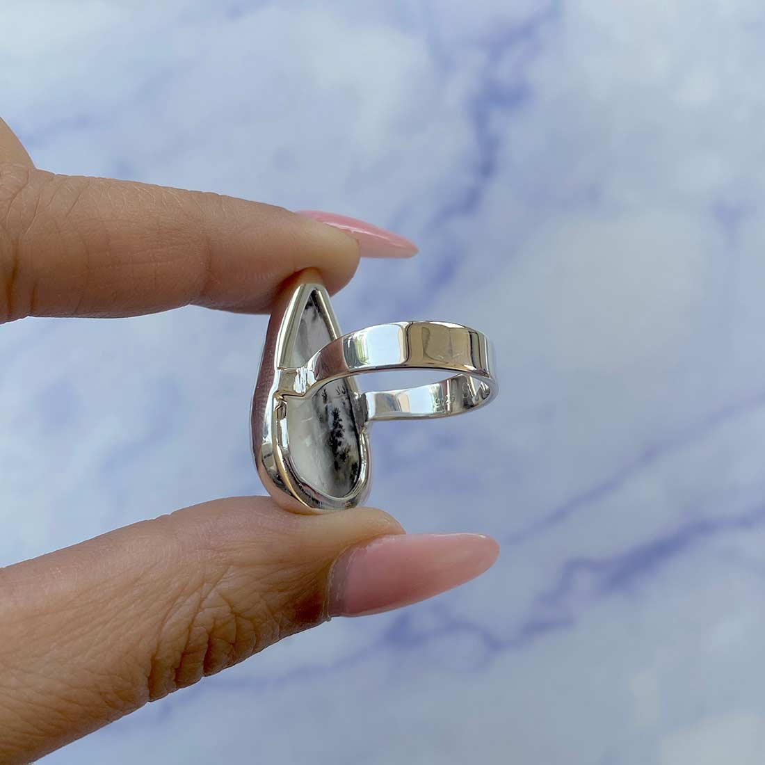 Russian Dendritic Agate Ring-(RDA-R-29.)