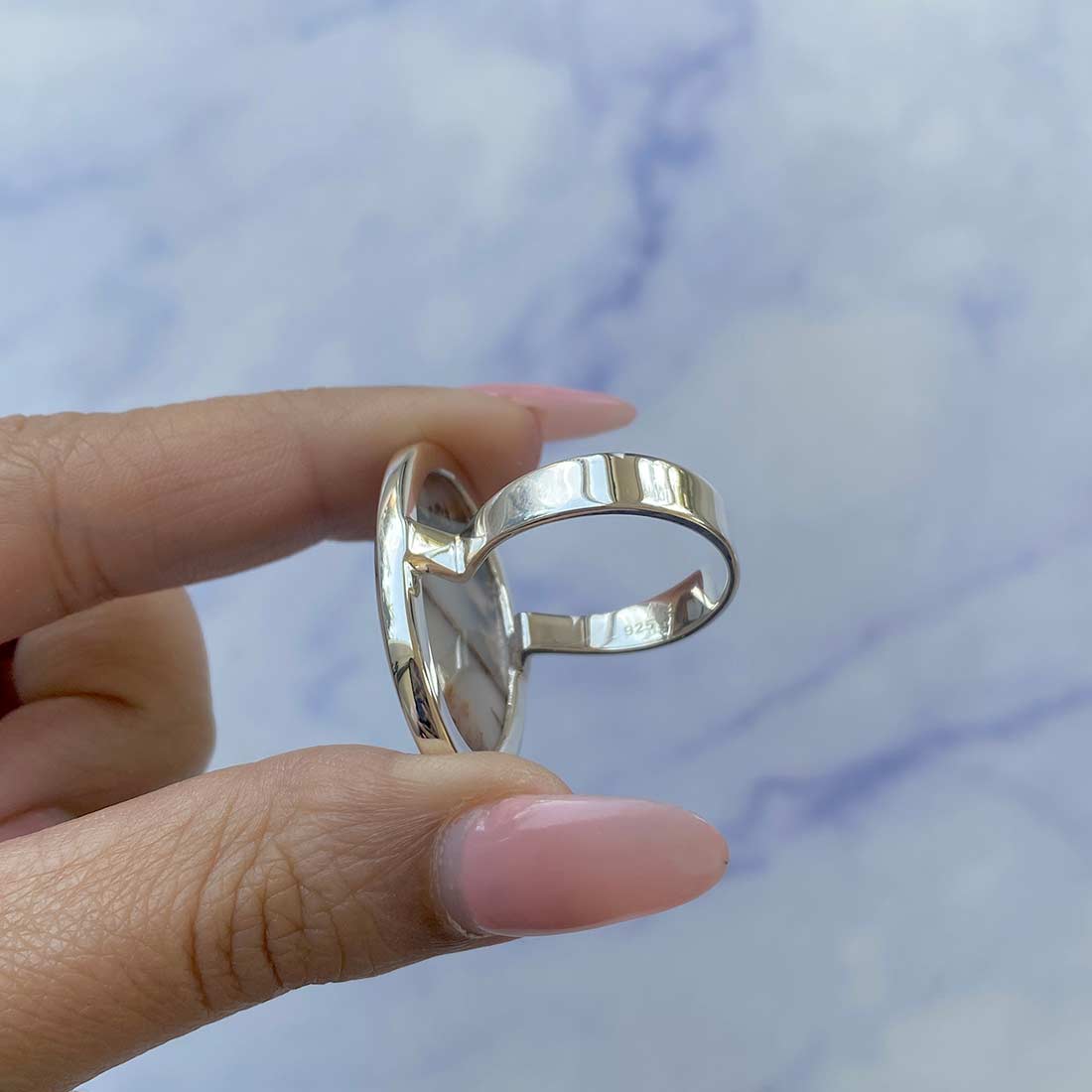 Russian Dendritic Agate Ring-(RDA-R-30.)