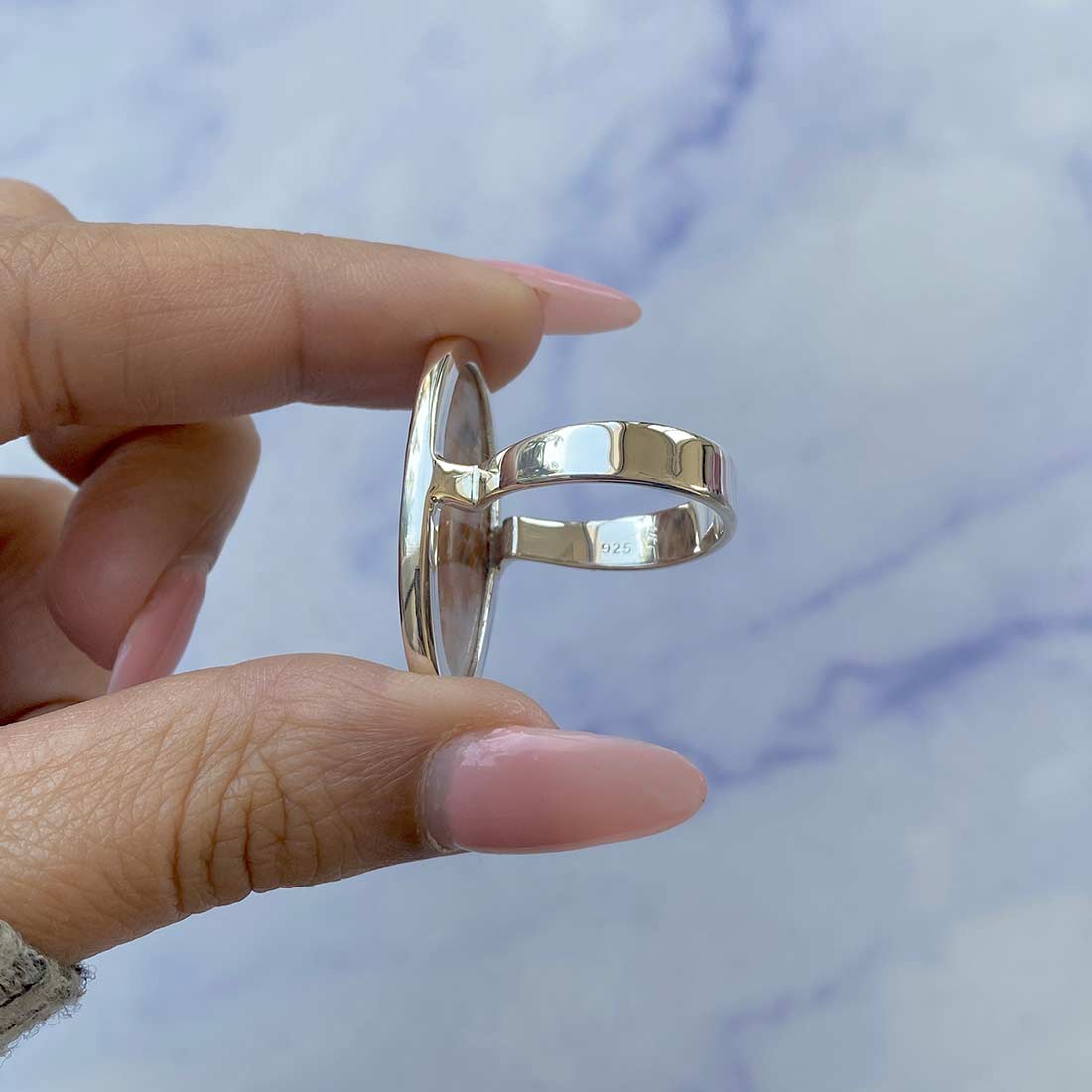 Russian Dendritic Agate Ring-(RDA-R-35.)