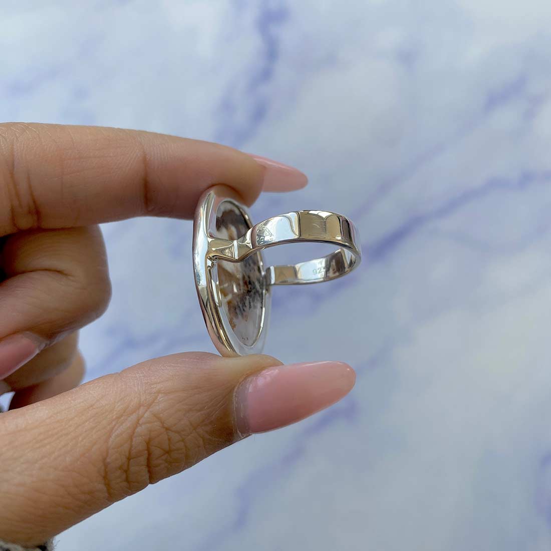 Russian Dendritic Agate Ring-(RDA-R-36.)