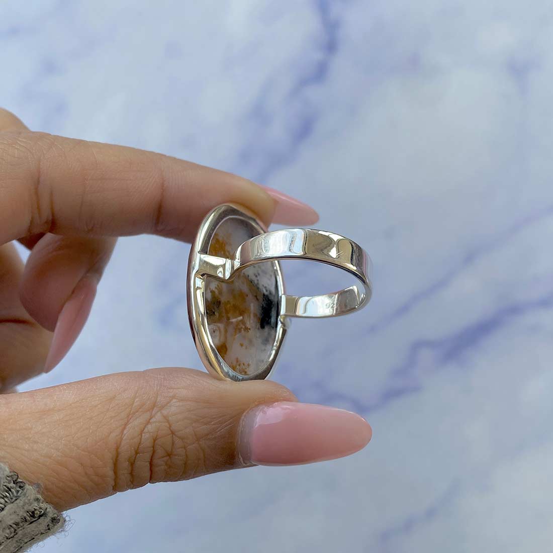 Russian Dendritic Agate Ring-(RDA-R-44.)