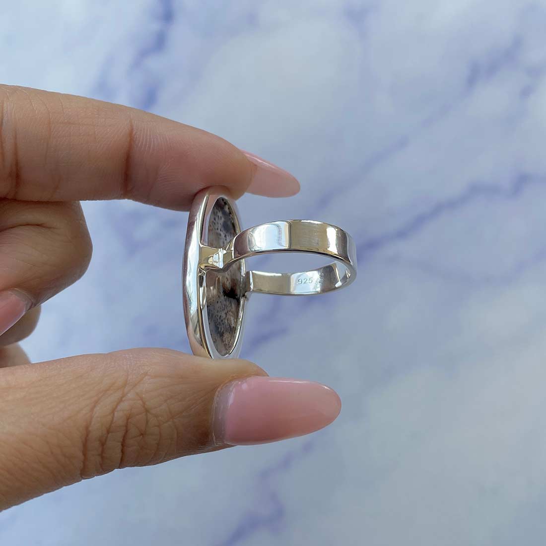 Russian Dendritic Agate Ring-(RDA-R-45.)