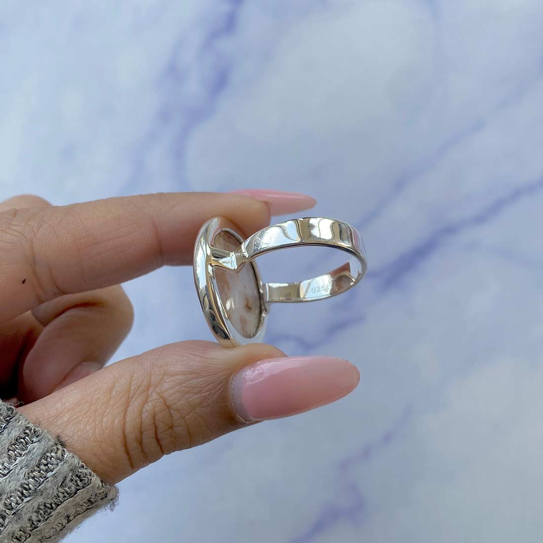 Russian Dendritic Agate Ring-(RDA-R-47.)