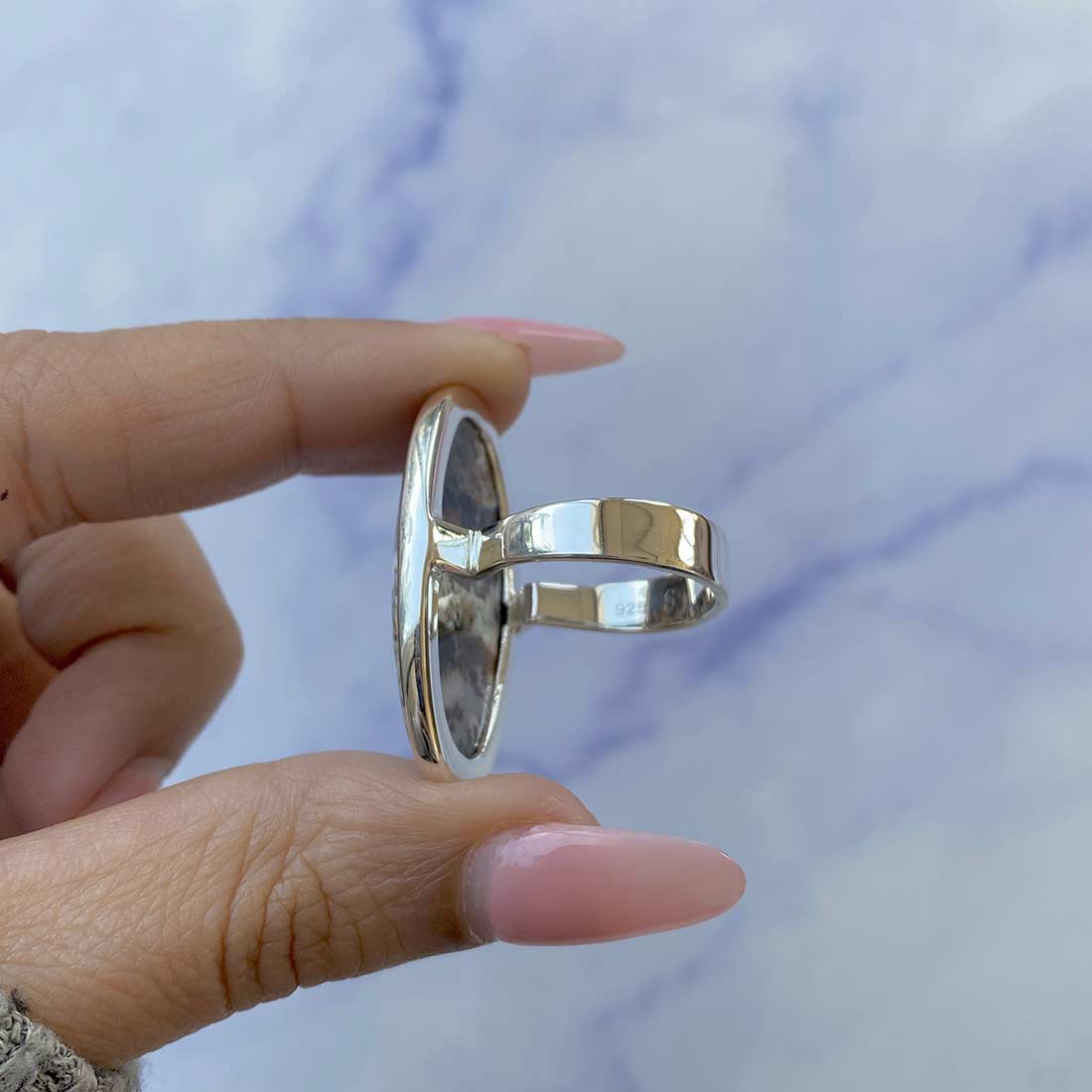 Russian Dendritic Agate Ring-(RDA-R-49.)