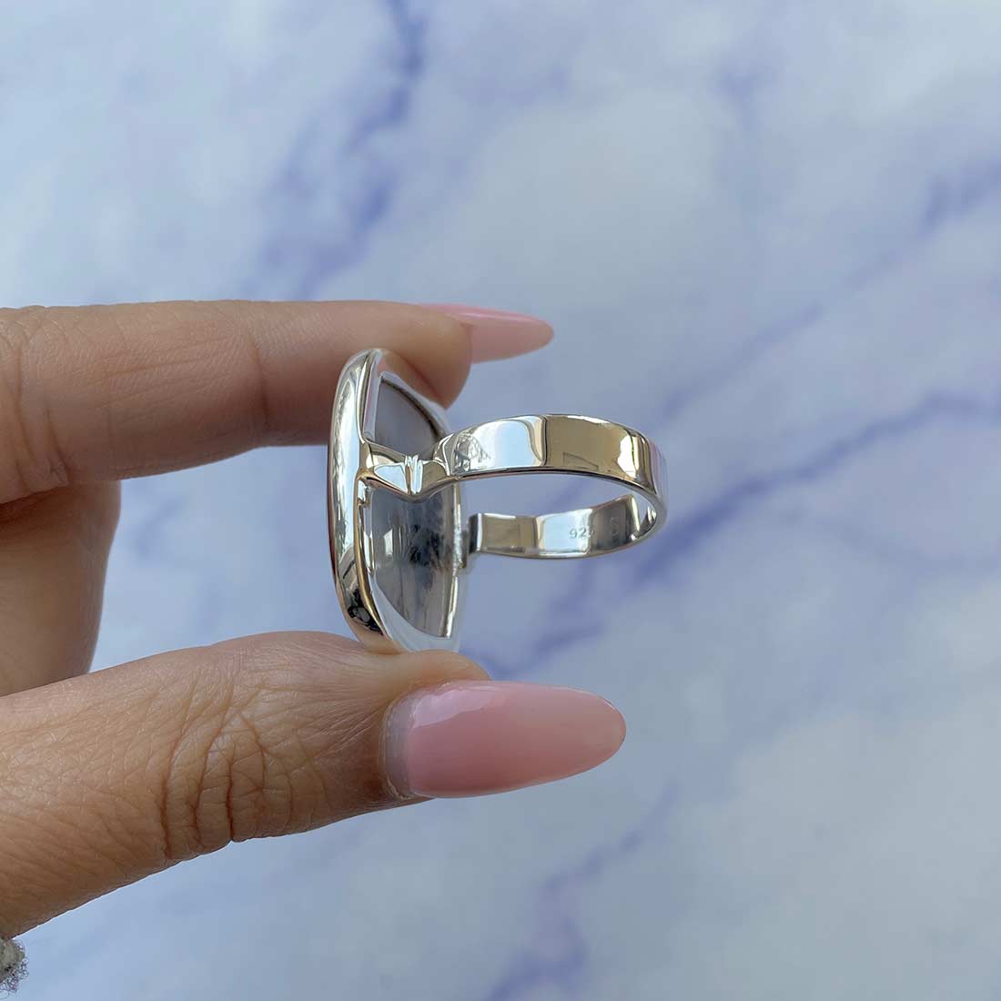 Russian Dendritic Agate Ring-(RDA-R-50.)