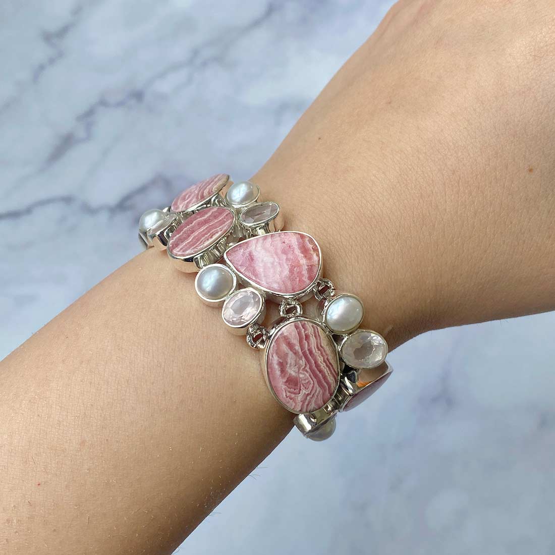 Rhodochrosite Bracelet-(RDC-B-1)