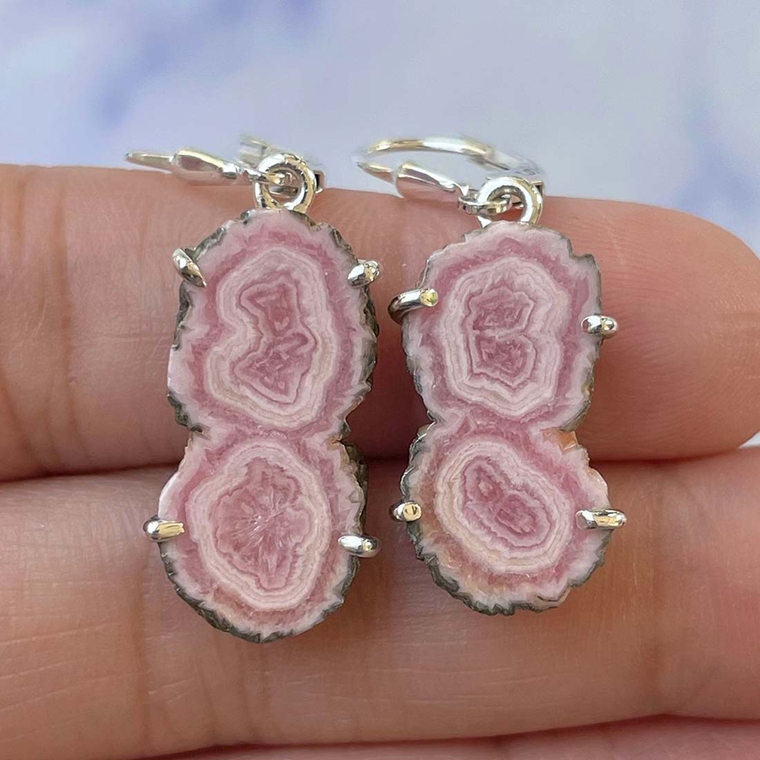 Rhodochrosite Stalactite Earring-(RDC-E-104.)