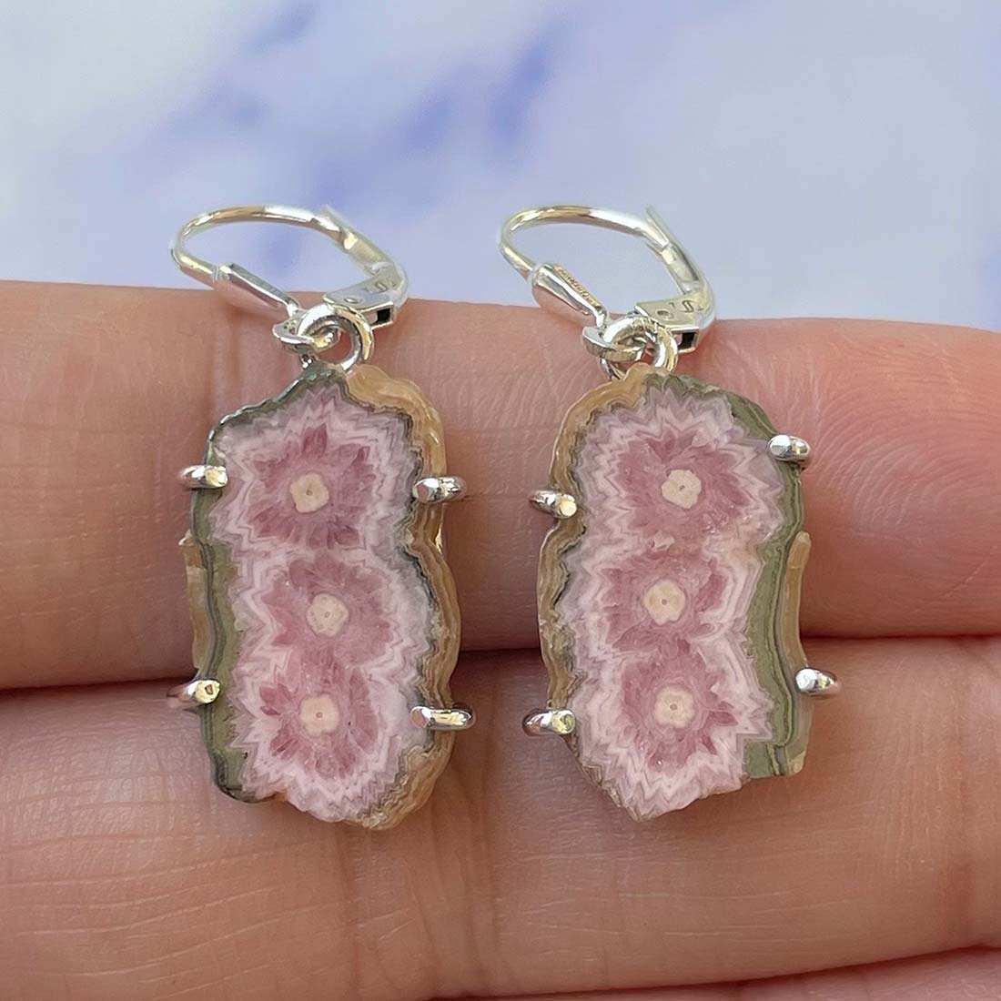 Rhodochrosite Stalactite Earring-(RDC-E-108.)