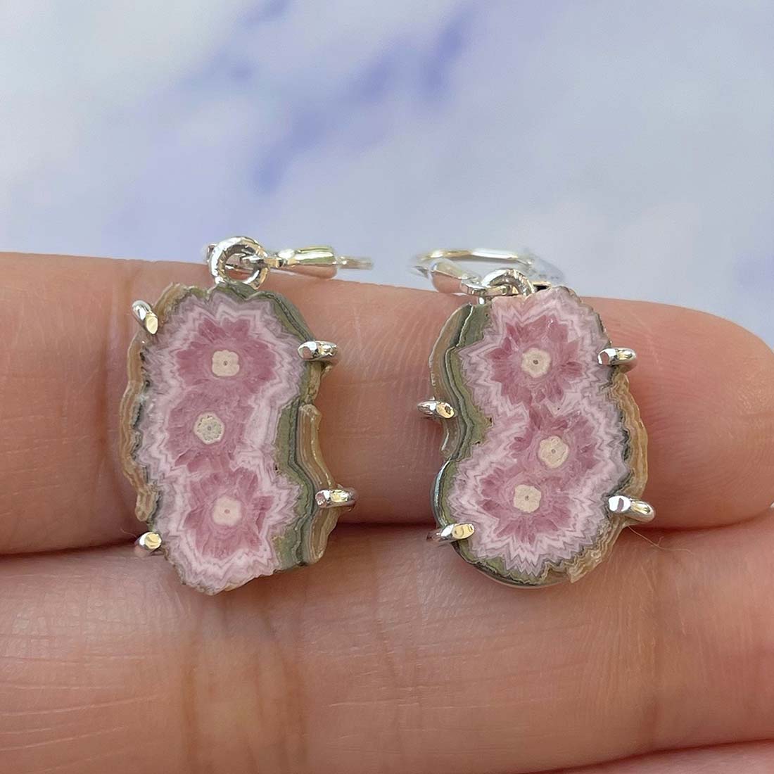 Rhodochrosite Stalactite Earring-(RDC-E-111.)