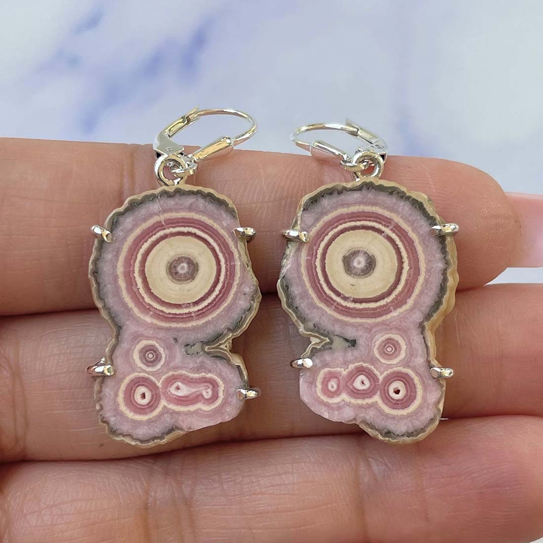 Rhodochrosite Stalactite Earring-(RDC-E-113.)