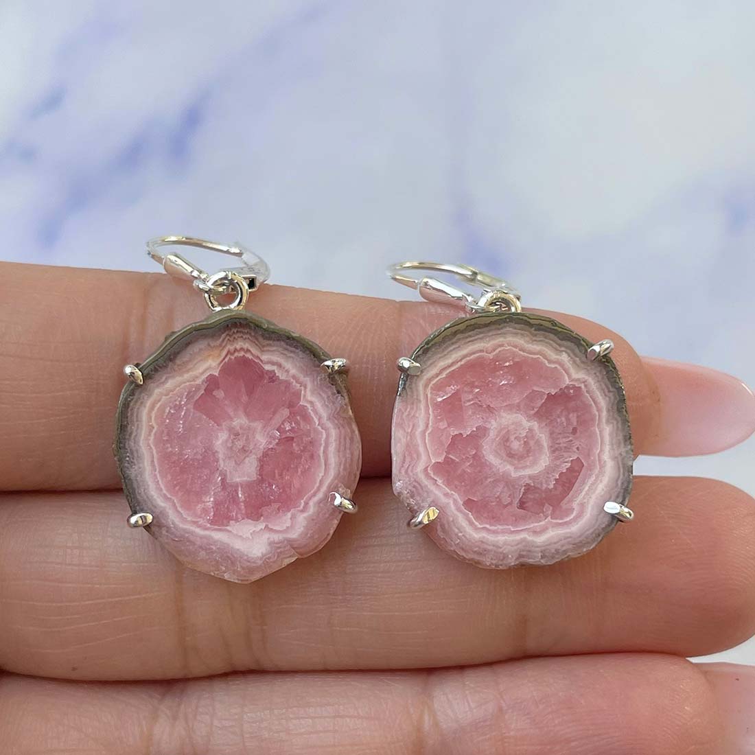 Rhodochrosite Stalactite Earring-(RDC-E-119.)