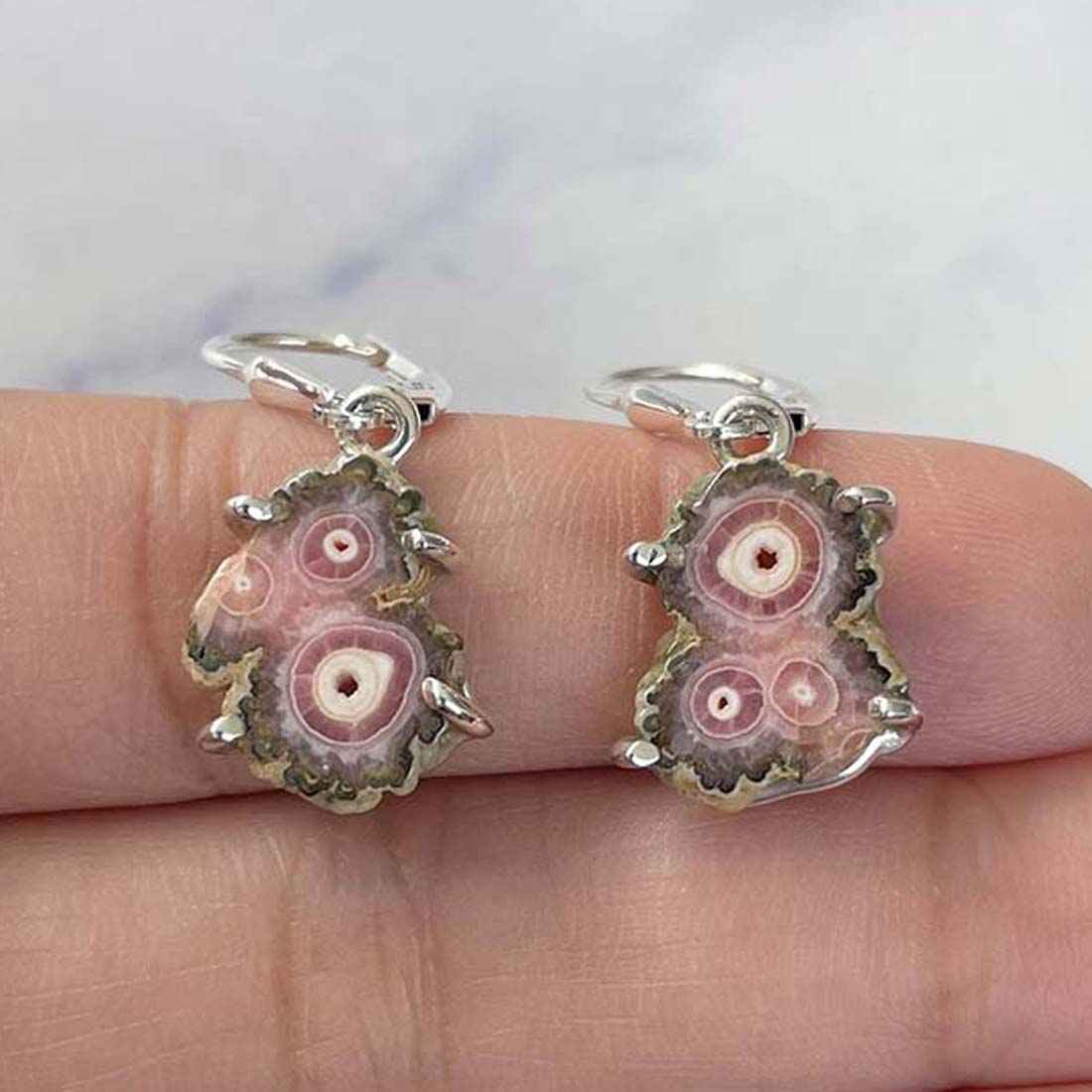 Rhodochrosite Stalactite Earring-(RDC-E-123.)