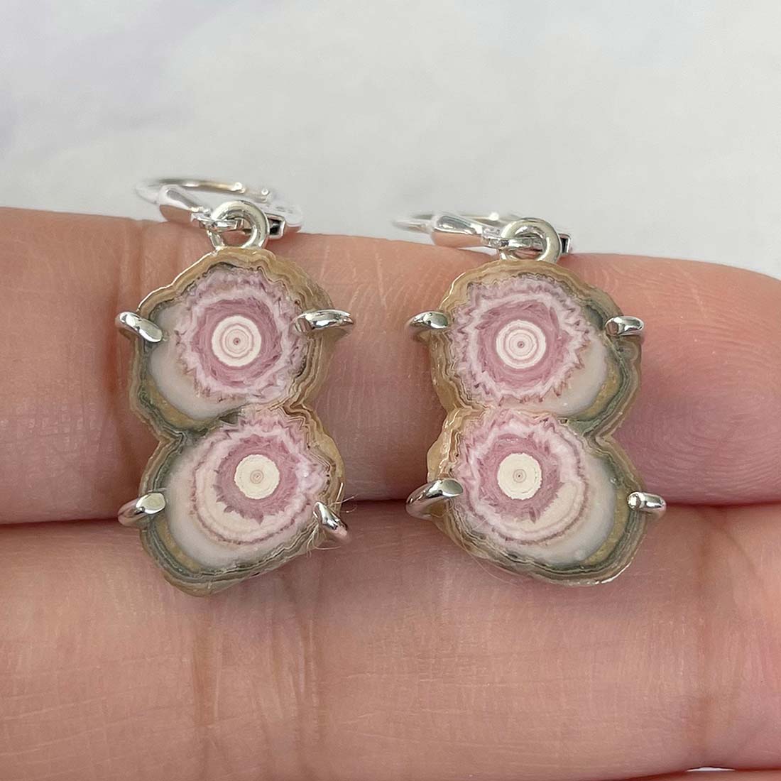 Rhodochrosite Stalactite Earring-(RDC-E-126.)