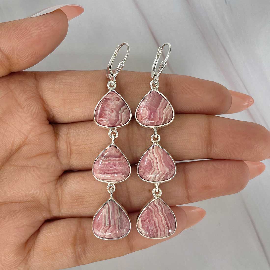 Rhodochrosite Earring-(RDC-E-130.)
