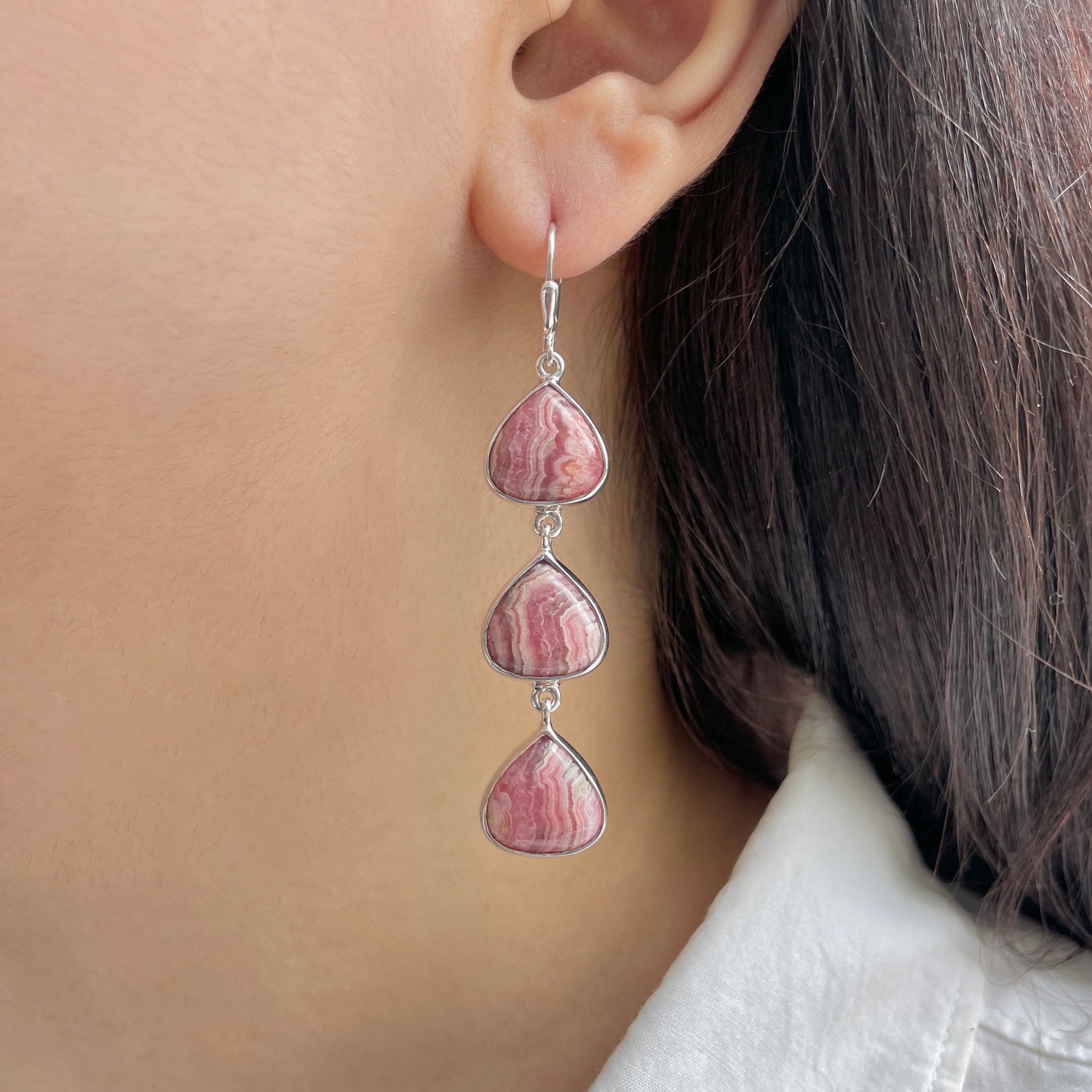 Rhodochrosite Earring-(RDC-E-136.)