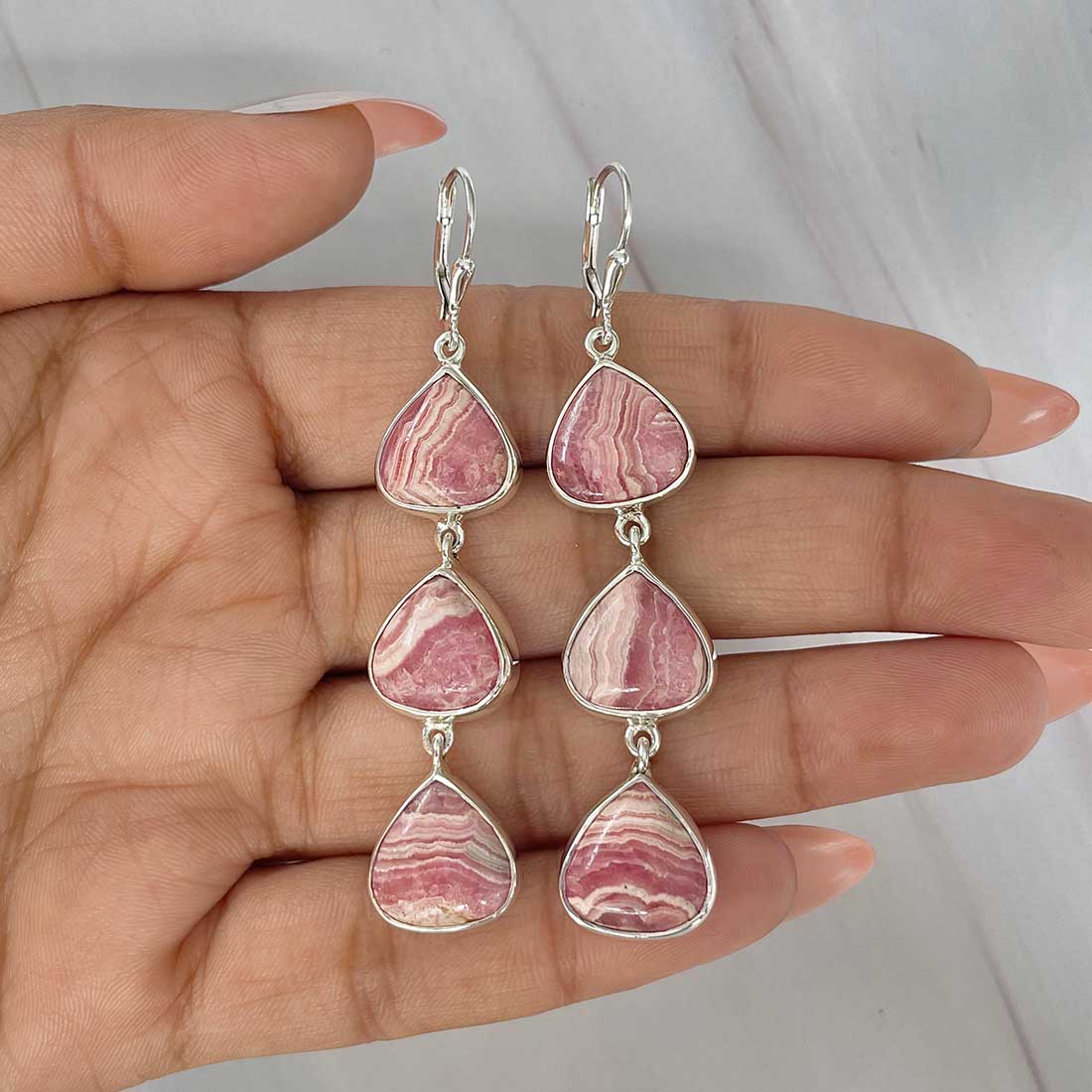 Rhodochrosite Earring-(RDC-E-137.)