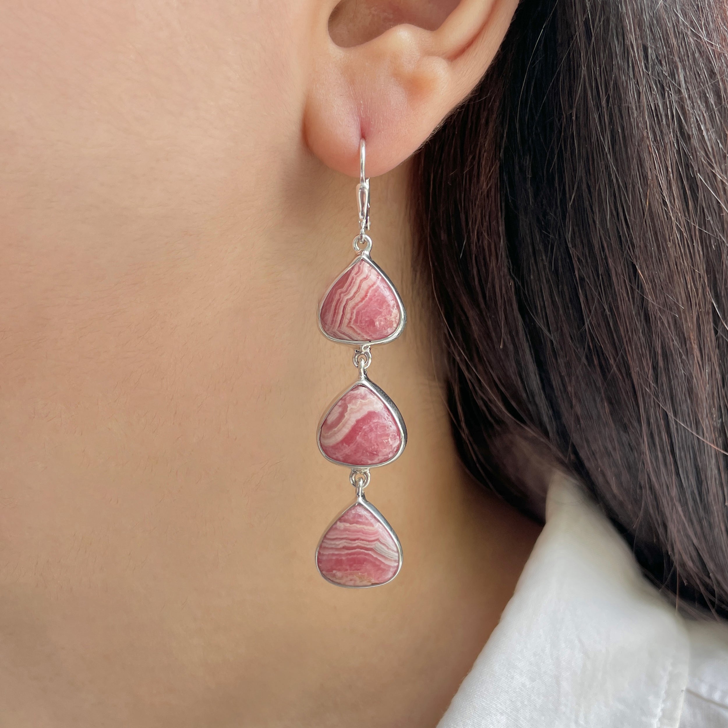 Rhodochrosite Earring-(RDC-E-137.)