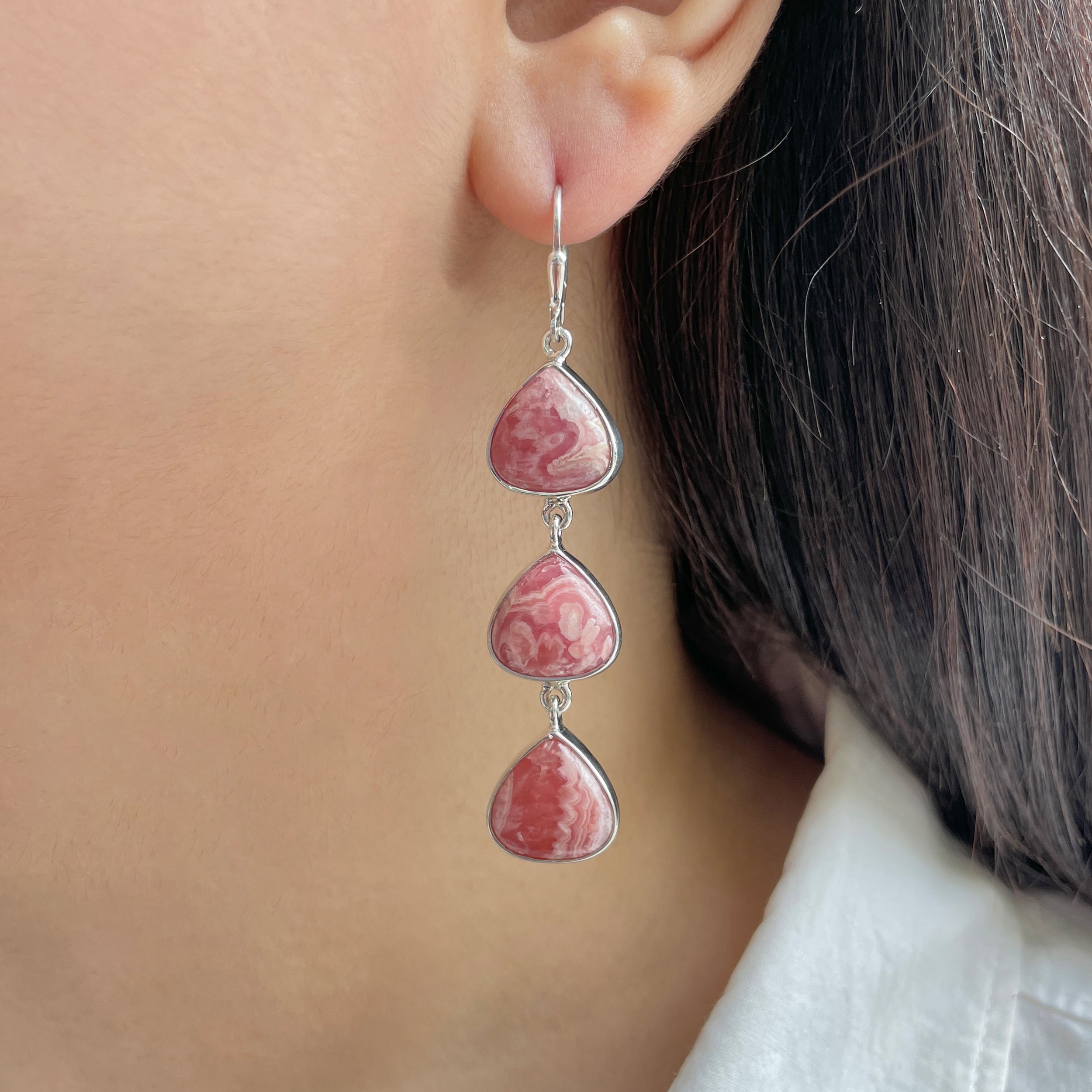 Rhodochrosite Earring-(RDC-E-138.)
