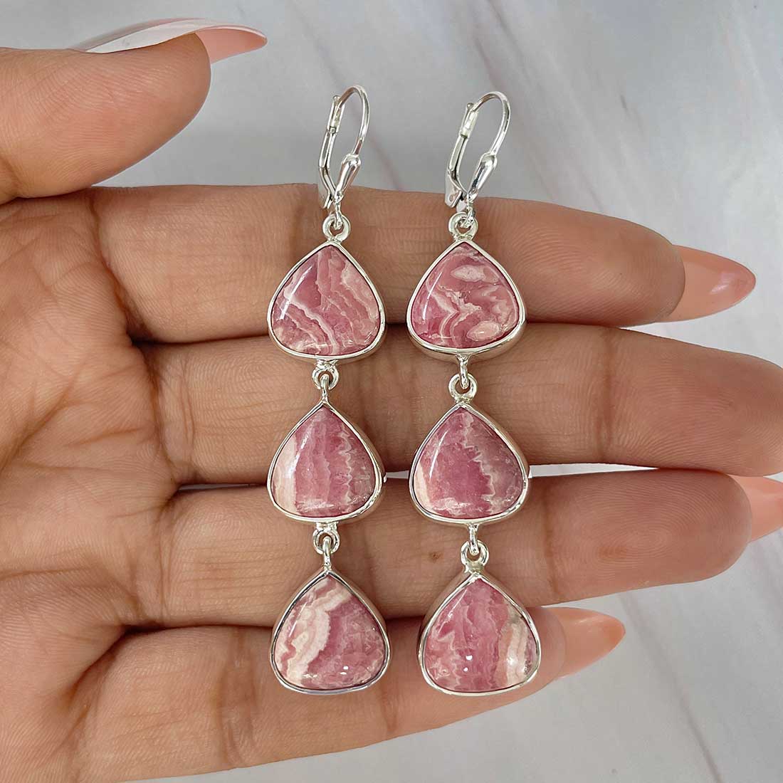 Rhodochrosite Earring-(RDC-E-139.)