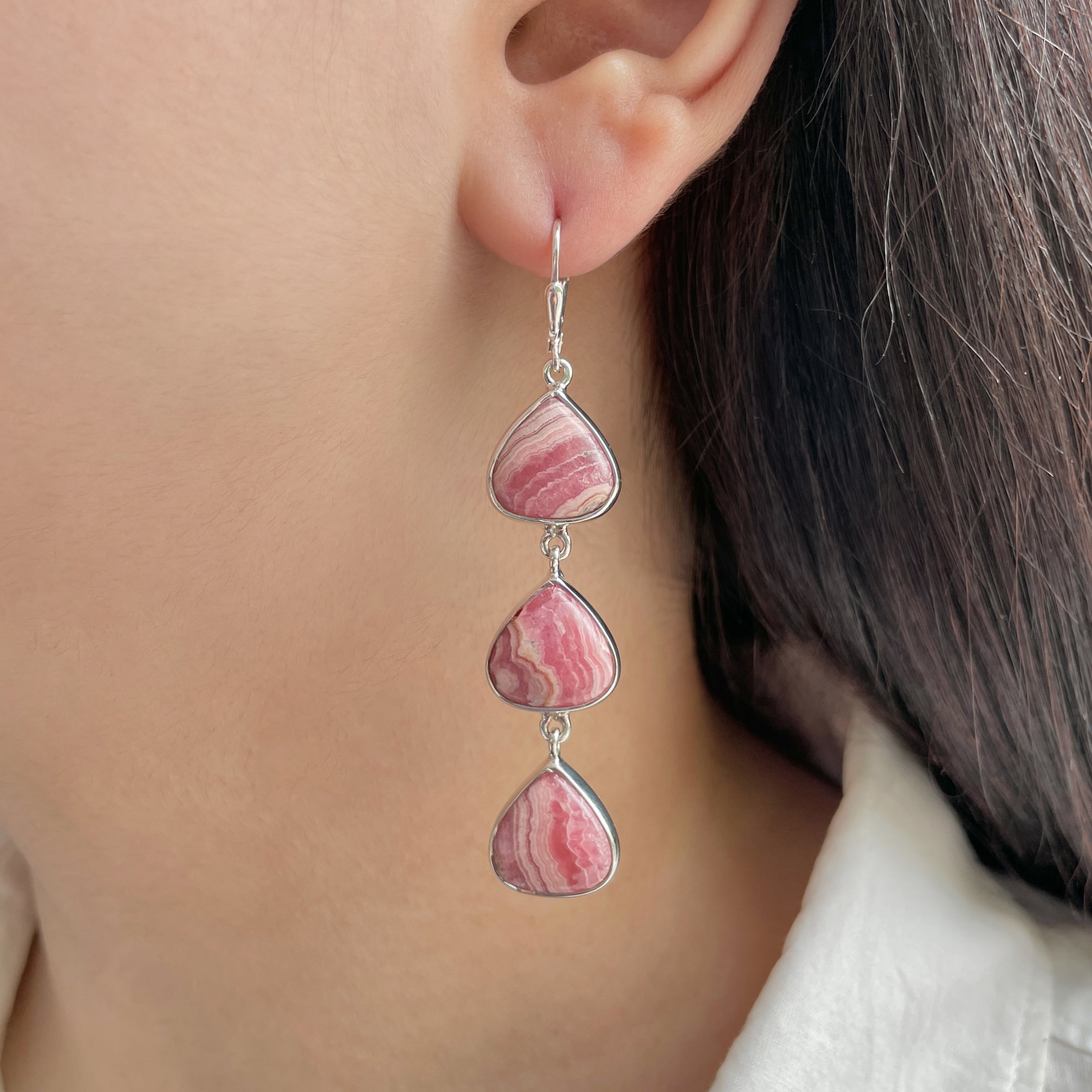 Rhodochrosite Earring-(RDC-E-140.)