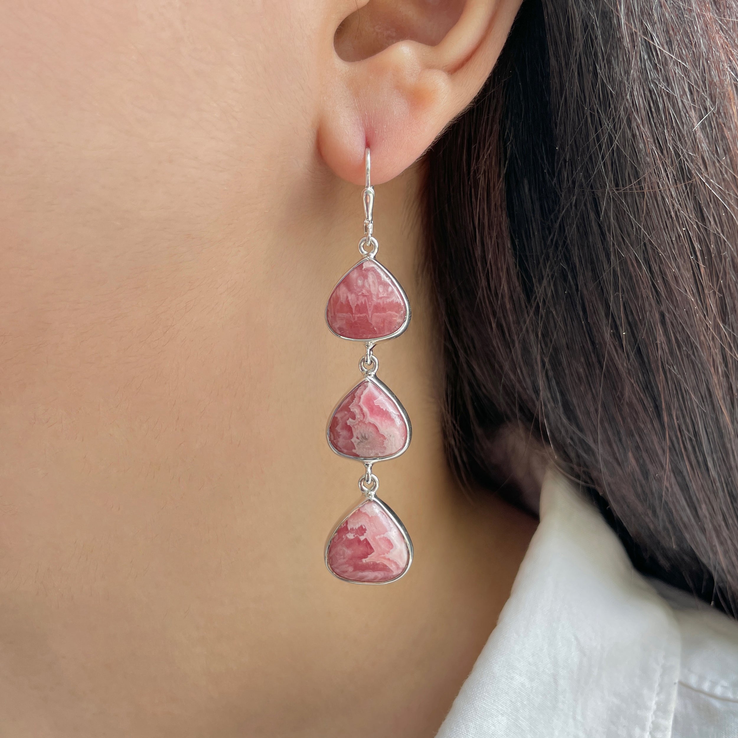 Rhodochrosite Earring-(RDC-E-141.)