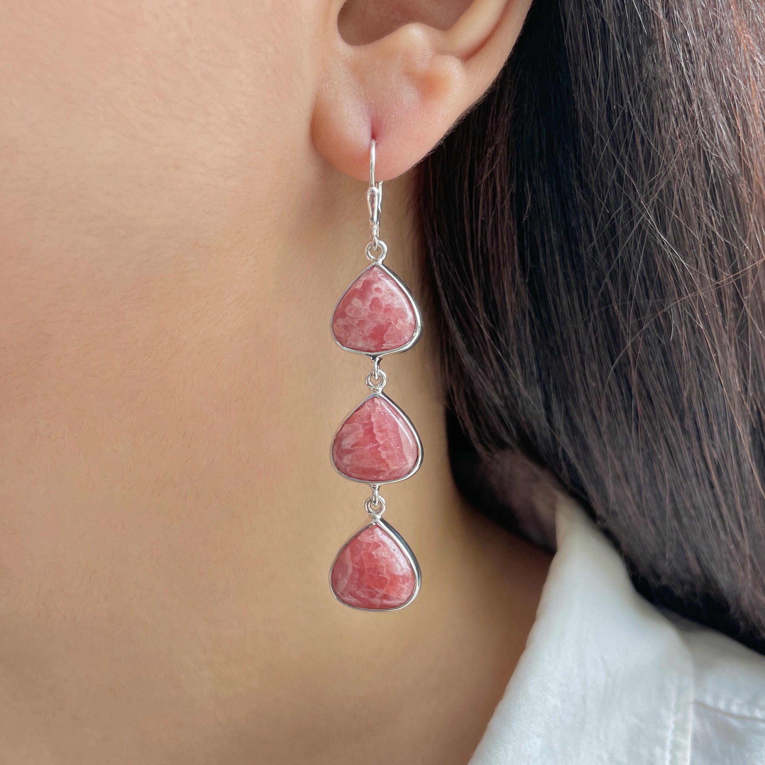 Rhodochrosite Earring-(RDC-E-142.)