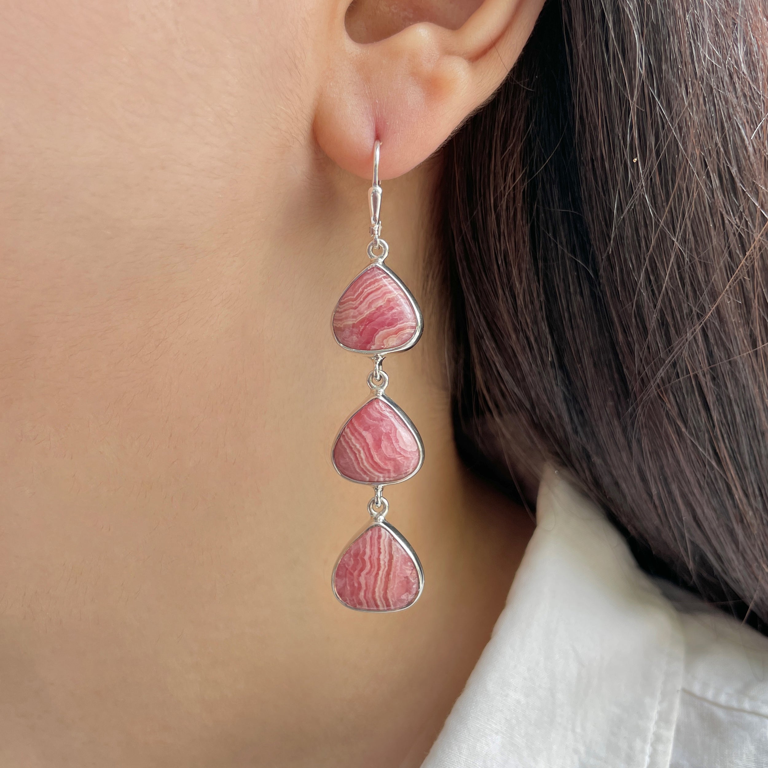 Rhodochrosite Earring-(RDC-E-143.)
