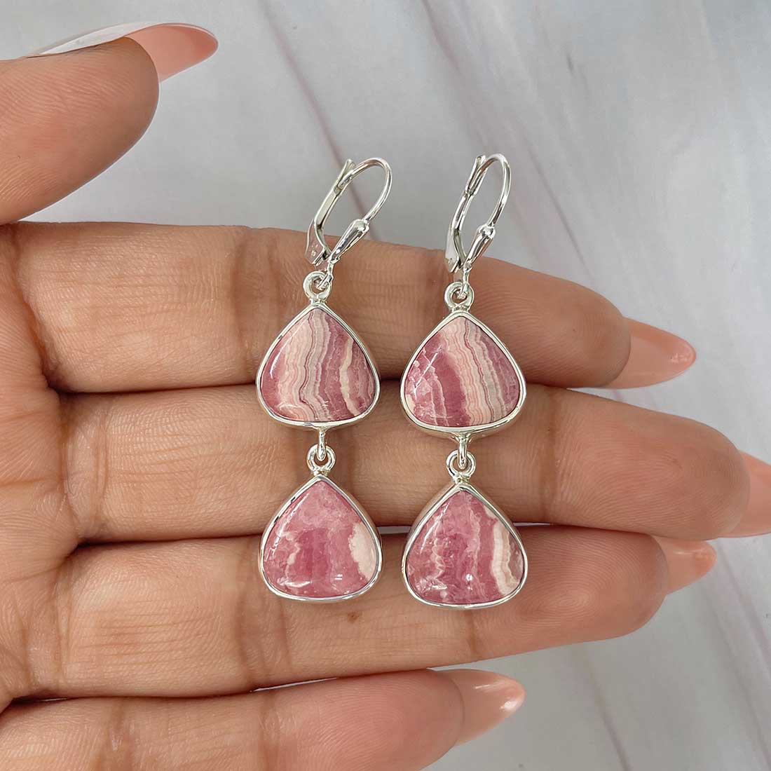 Rhodochrosite Earring-(RDC-E-145.)