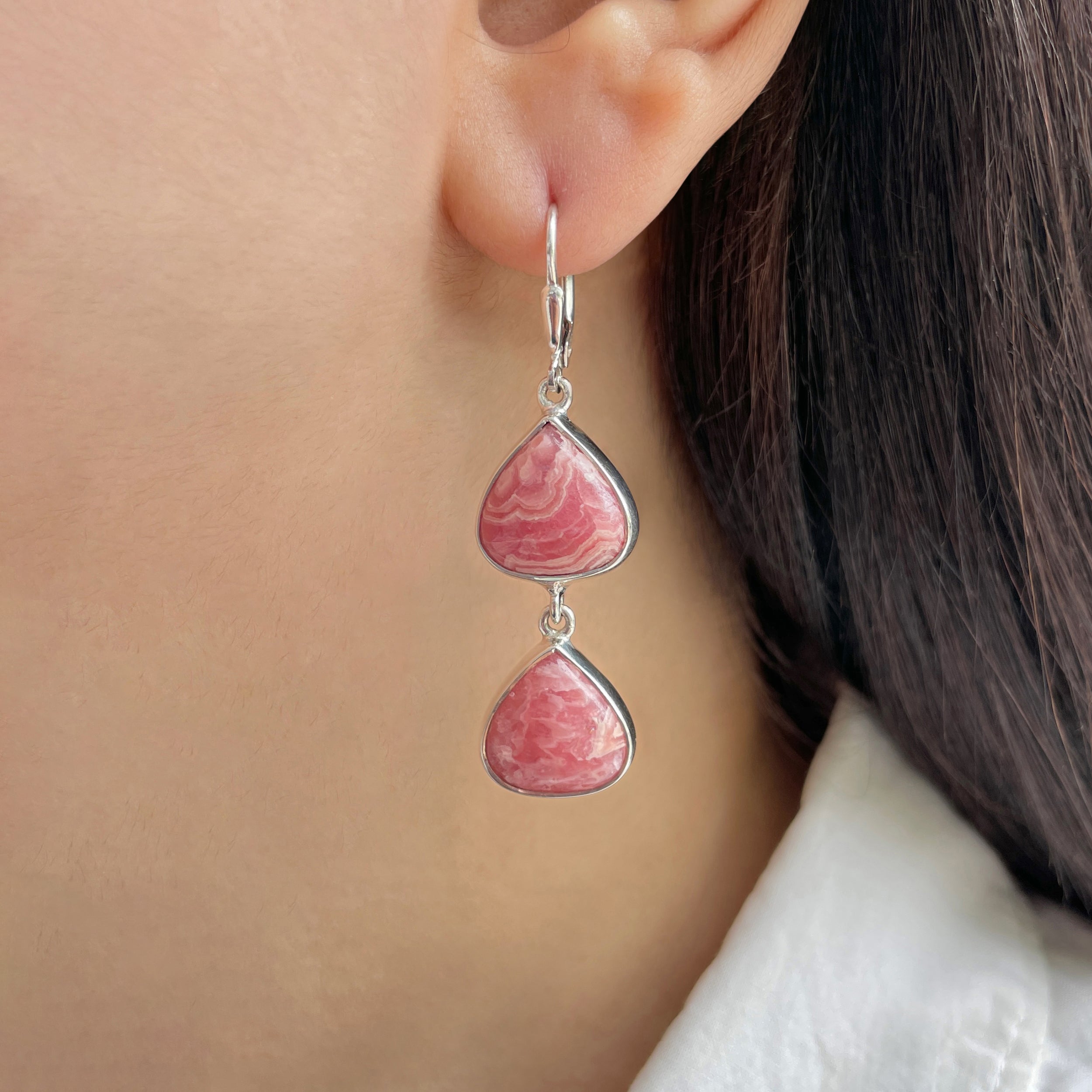 Rhodochrosite Earring-(RDC-E-147.)