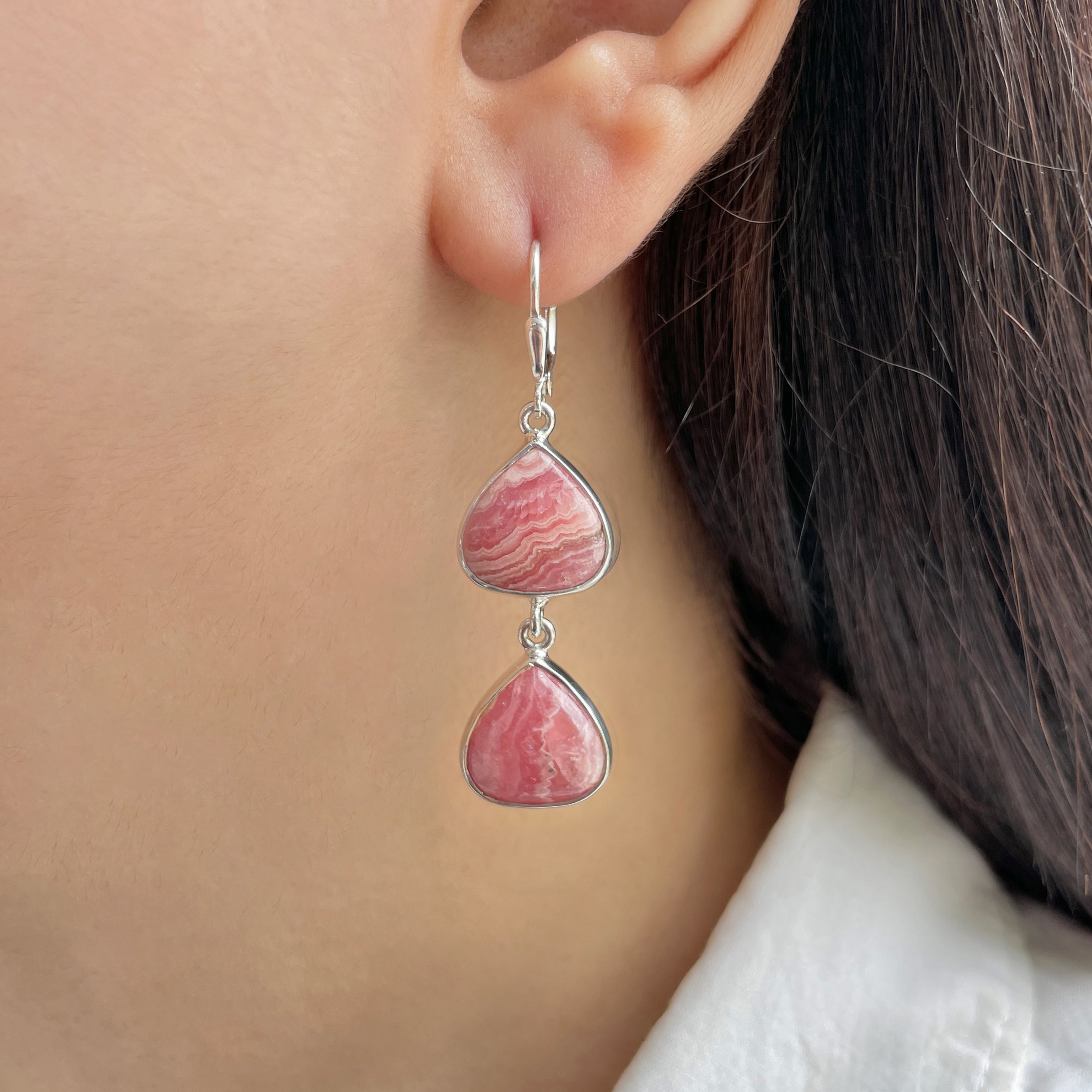 Rhodochrosite Earring-(RDC-E-150.)